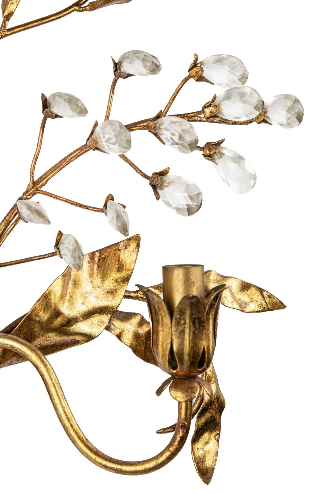 Gilded Brass Bracket Lamp In The Style Of Hans Kogl   Late 20th Century photo for sale