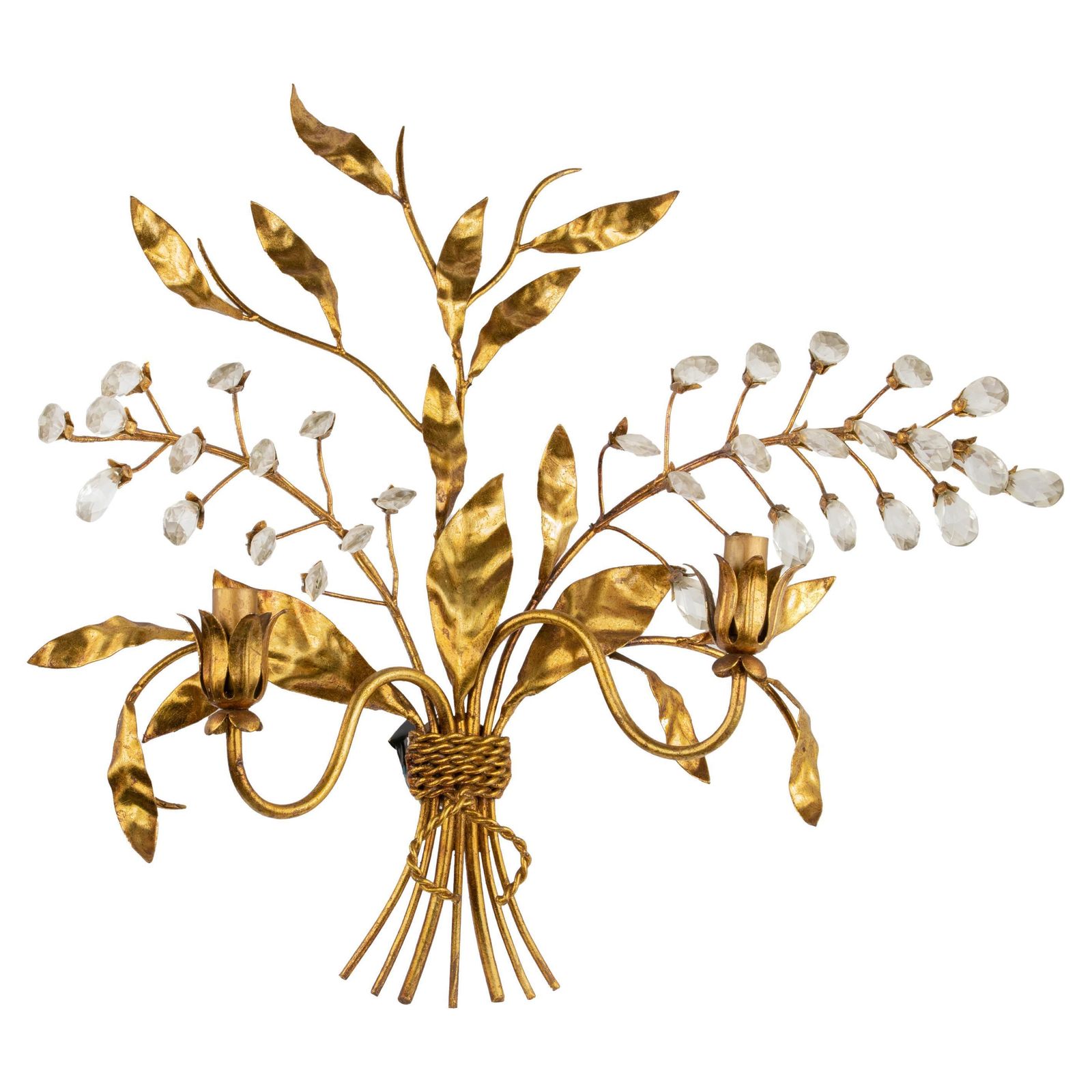 Gilded Brass Bracket Lamp In The Style Of Hans Kohl   Late 20th Century