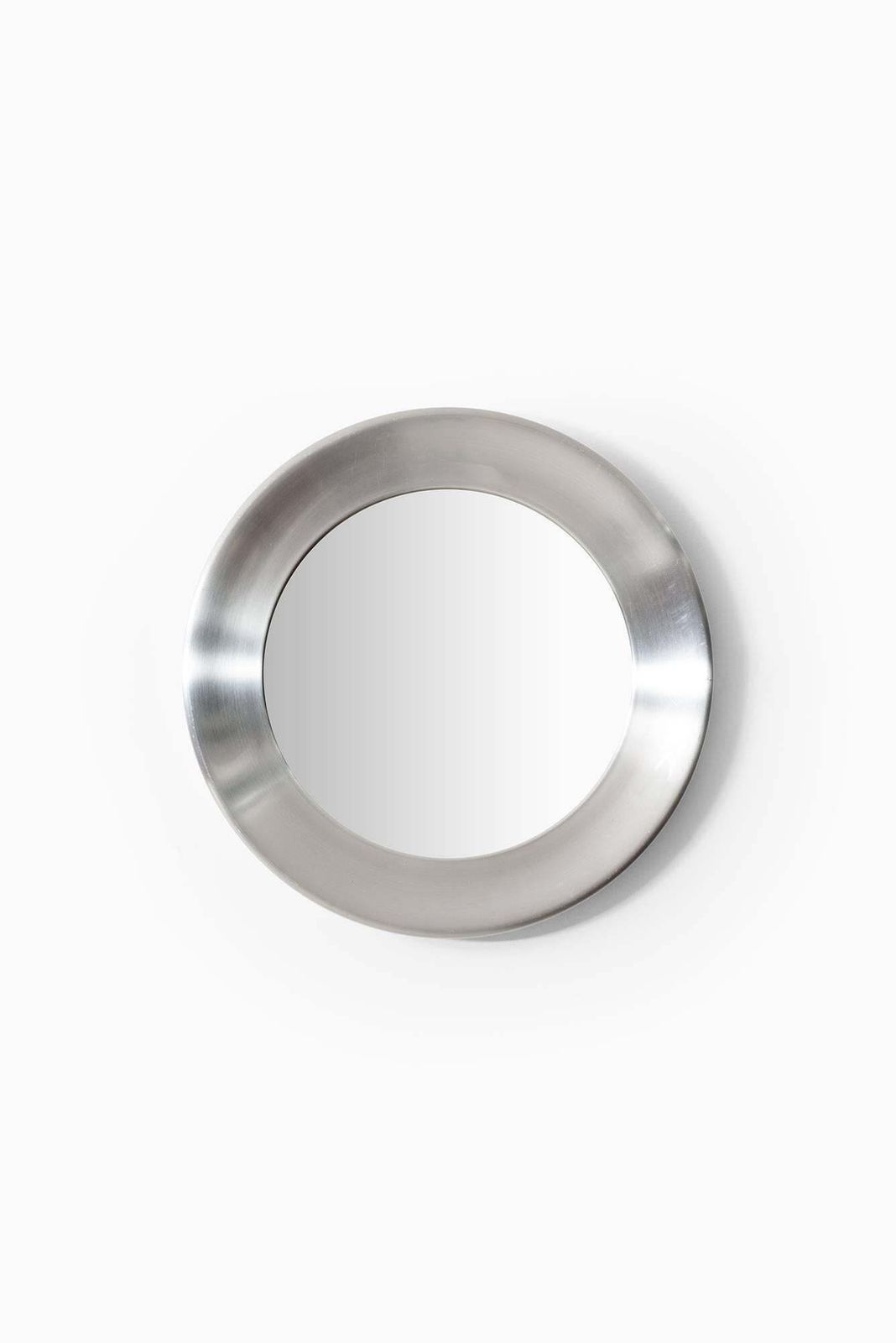 Round Mirror In Aluminium Model Nr 133 Produced By Glasmäster In Sweden photo furniture