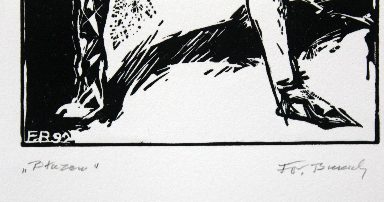 Franciszek Bunschjester   Xxi Century, Contemporary Black And White Print, Figurative1992 photo furniture