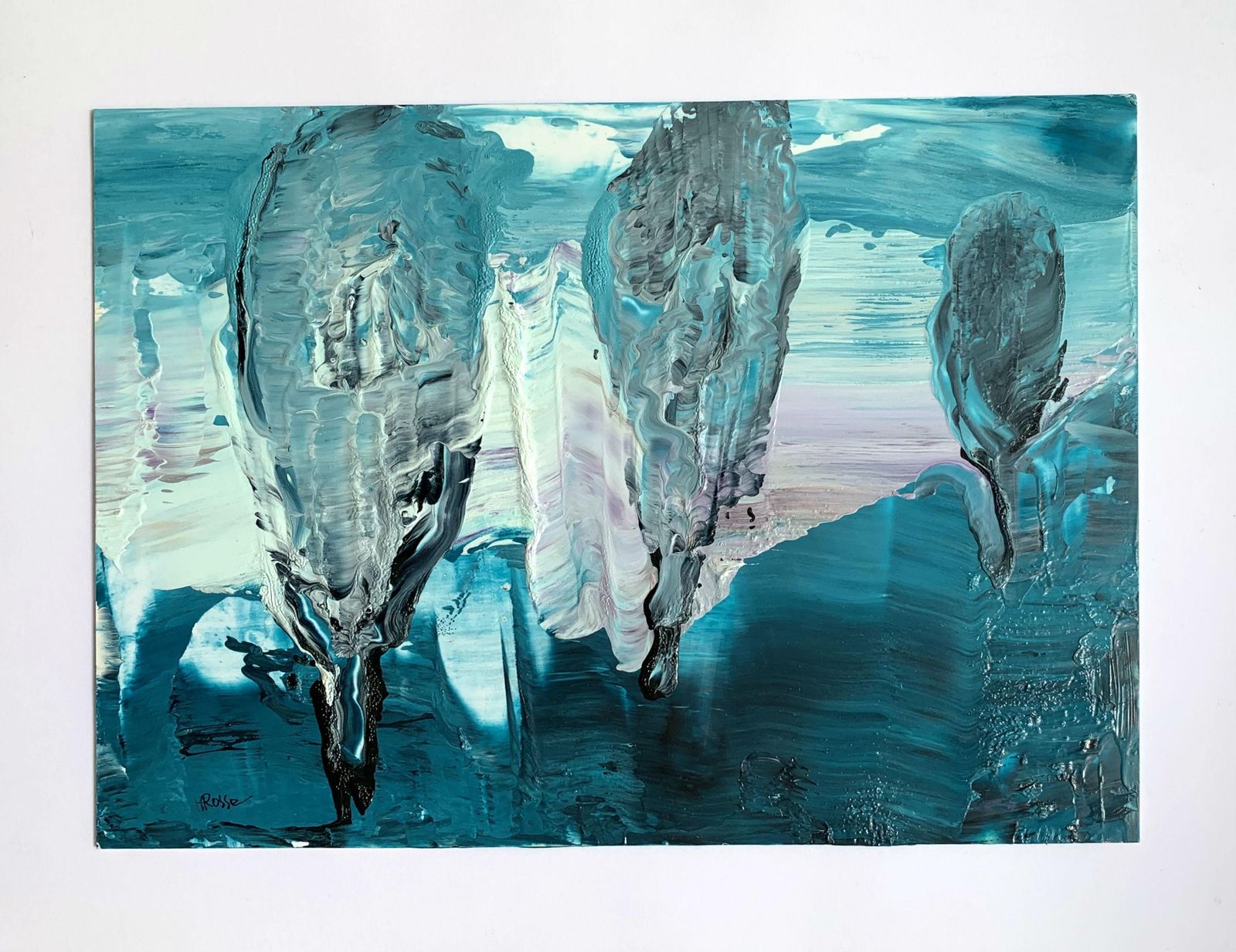 Monika Rossalandscape   Xxi Century Acrylic Painting, Abstaction & Figurative, Monochromatic2011 photo for sale