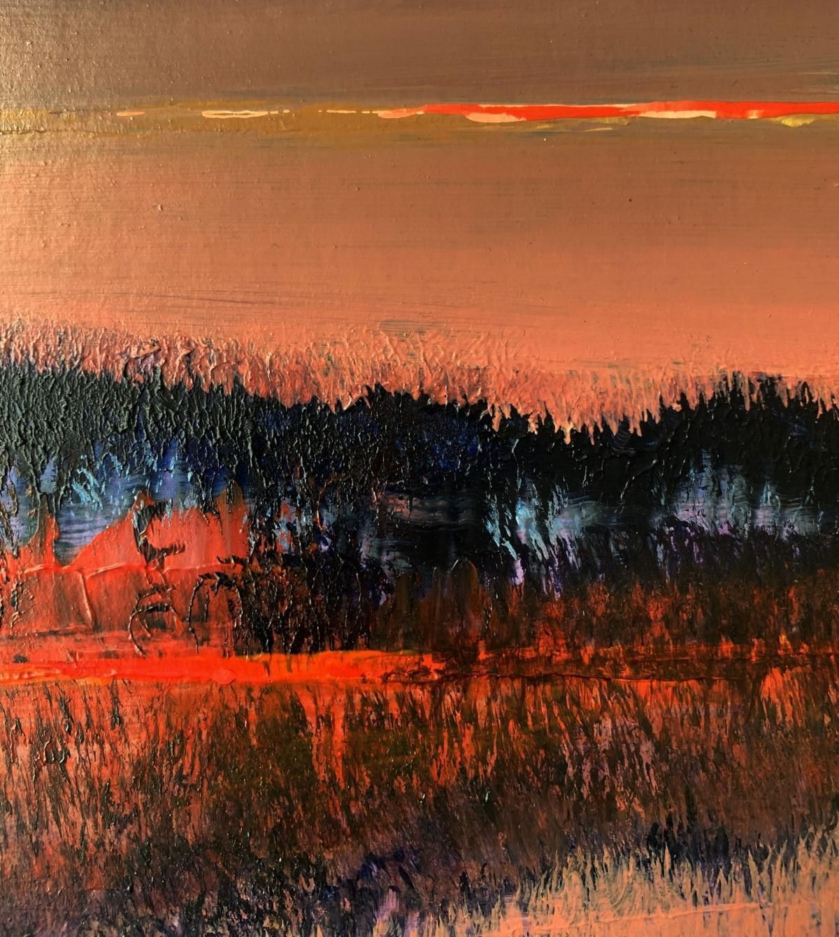 Barbara Hubertlandscape V  Xxi Century, Contemporary Acrylic Painting, Landscape2019 photo for sale