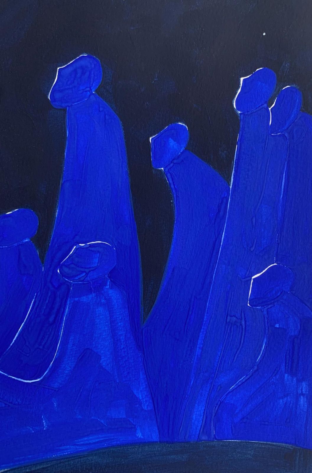 Waleria Matelskastarry Night. Figurative Painting On Paper, Young Art, Vibrant, European Art2024 photo Art
