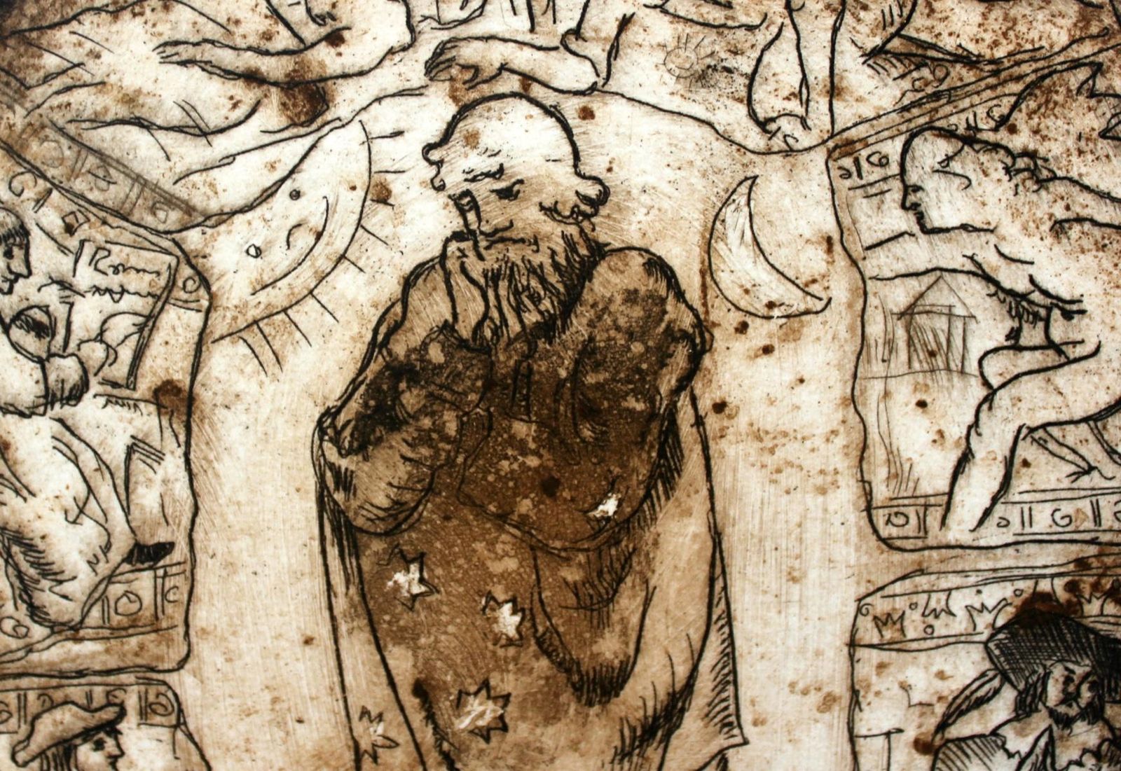 Maria Korusiewiczmage   Contemporary Art, Figurative Print, Old Masters Inspired, Monochromatic1995 photo furniture