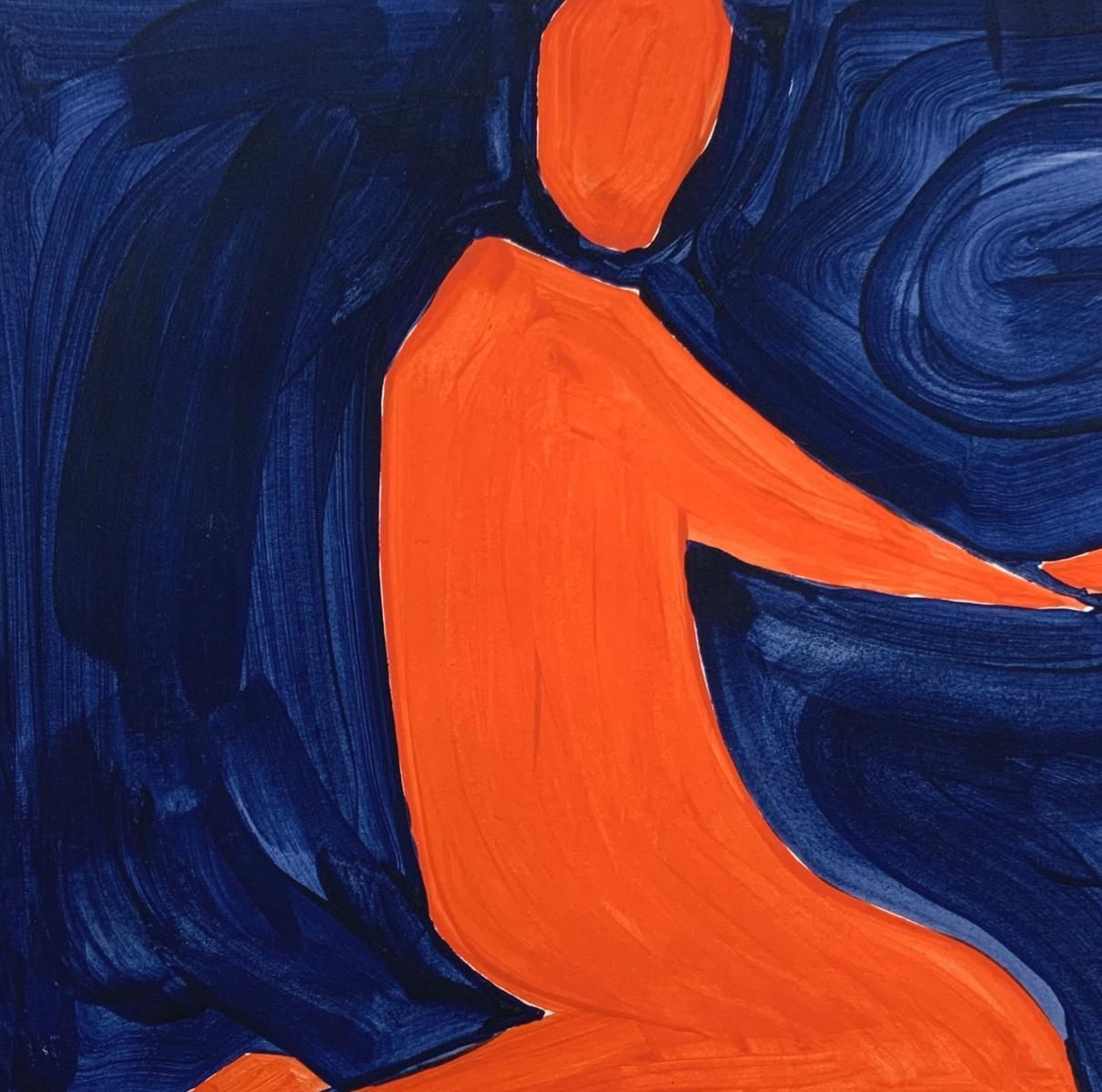 Waleria Matelskafire   Figurative Painting On Paper, Young Art Minimalism, Vibrant 2020 photo 383.0
