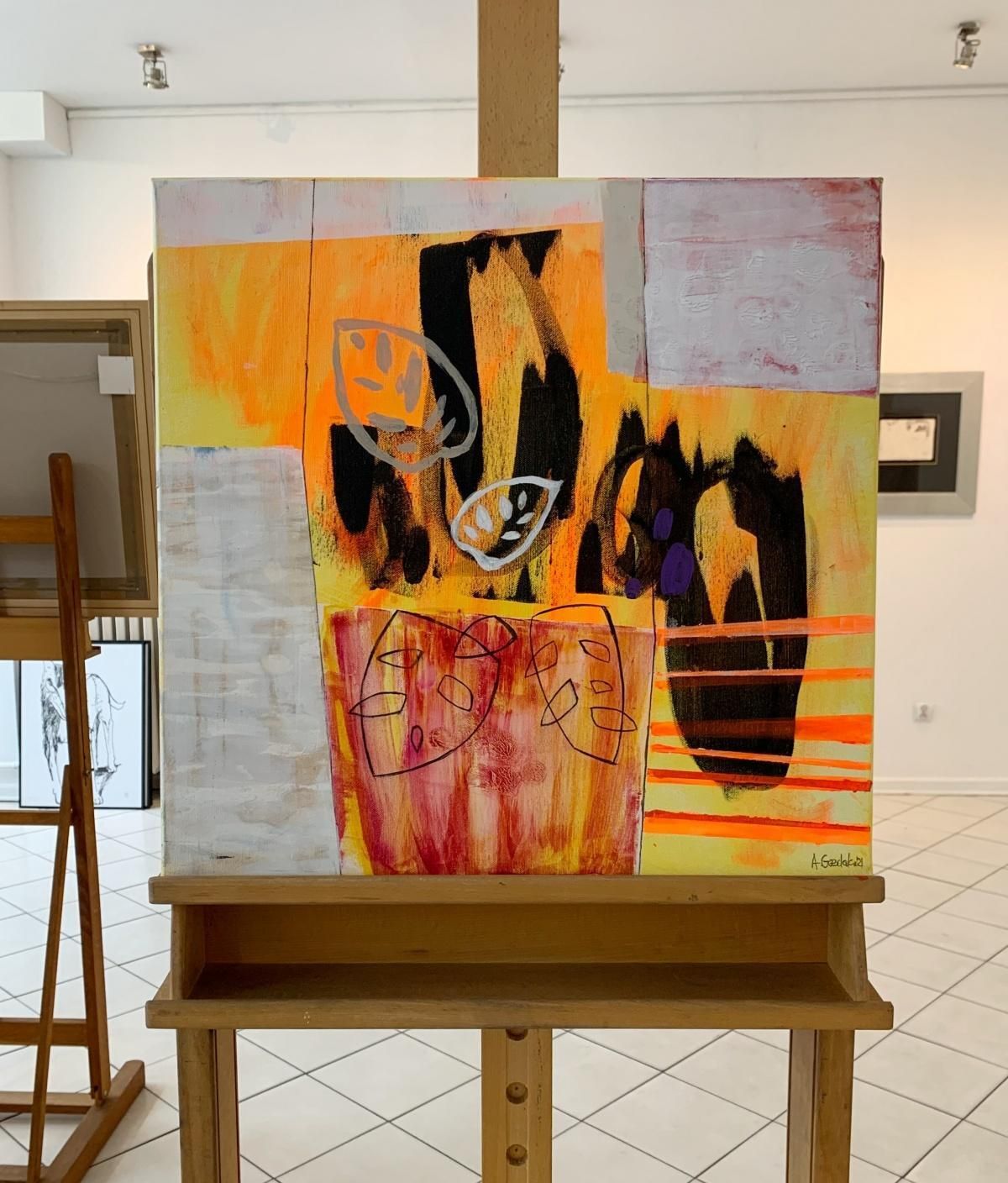 Anna Masiul Gozdeckacome Away With Me   Contemporary Abstract, Acrylics, Bright Colors, Vibrant2021 photo furniture