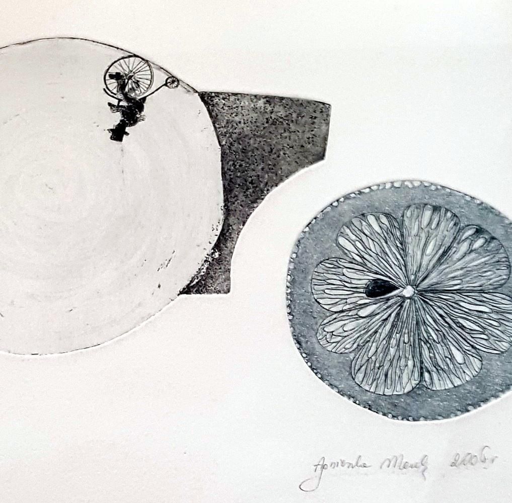 Agnieszka Mazekcircus On Wheels   Xxi Century, Print, Etching, Abstract, Black & White2005 photo furniture