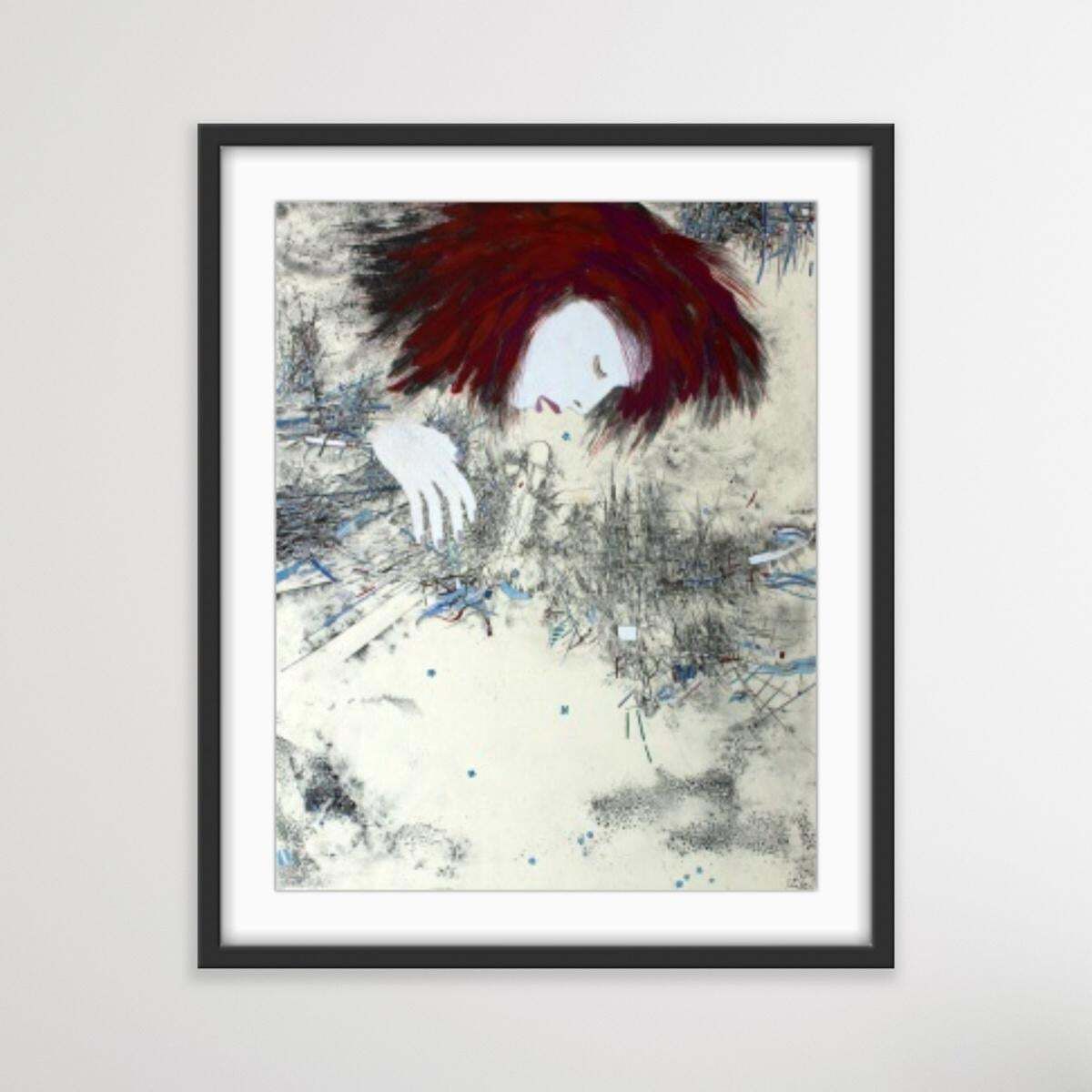 Jacek Sowickiforget Me Nots   XX Century, Mixed Media Print, Figurative, Portrait, Abstract1996 photo for sale