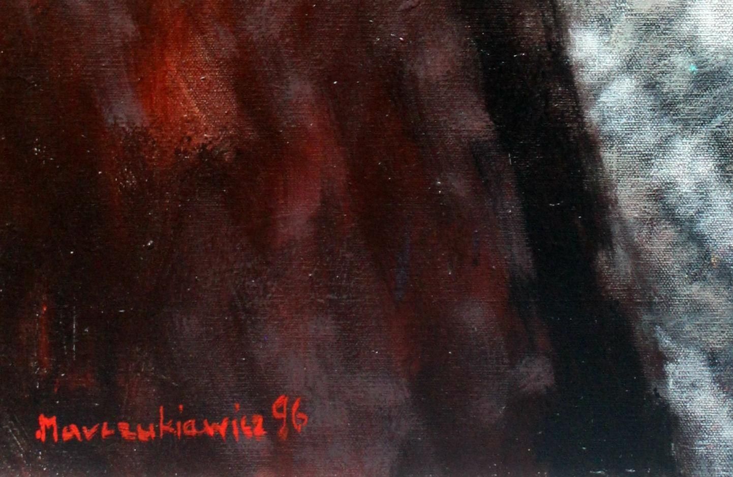 Adam Marczukiewiczportrait. Figurative Oil Painting, Dark Tones, Polish Artist1996 photo Art