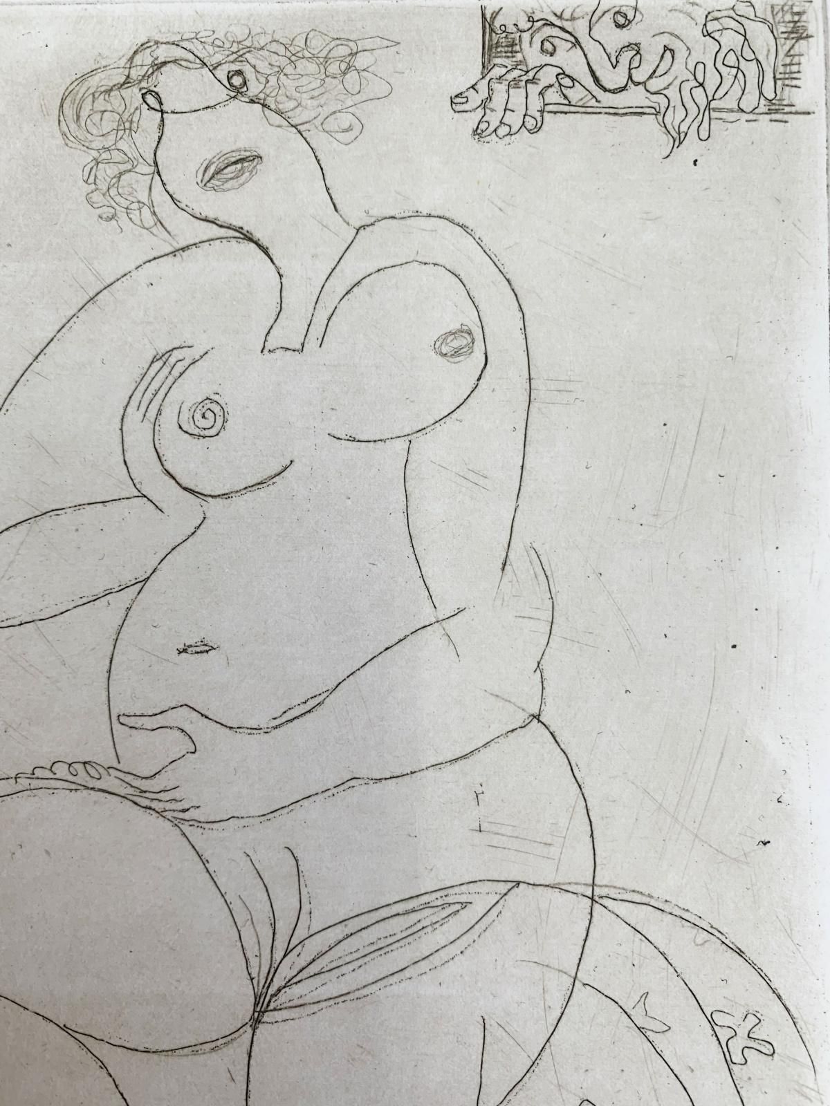 Leszek Rózgayoung Lady   Xxi Century, Figurative Etching Print, Nude2005 photo vinterior