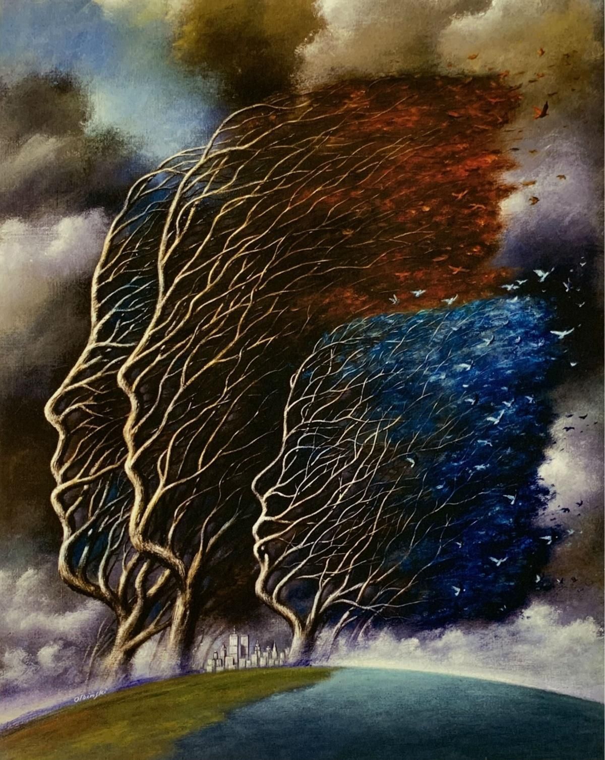 Rafał Olbińskialways Together   21st Century, Figurative Surrealist Print, Colorful2020