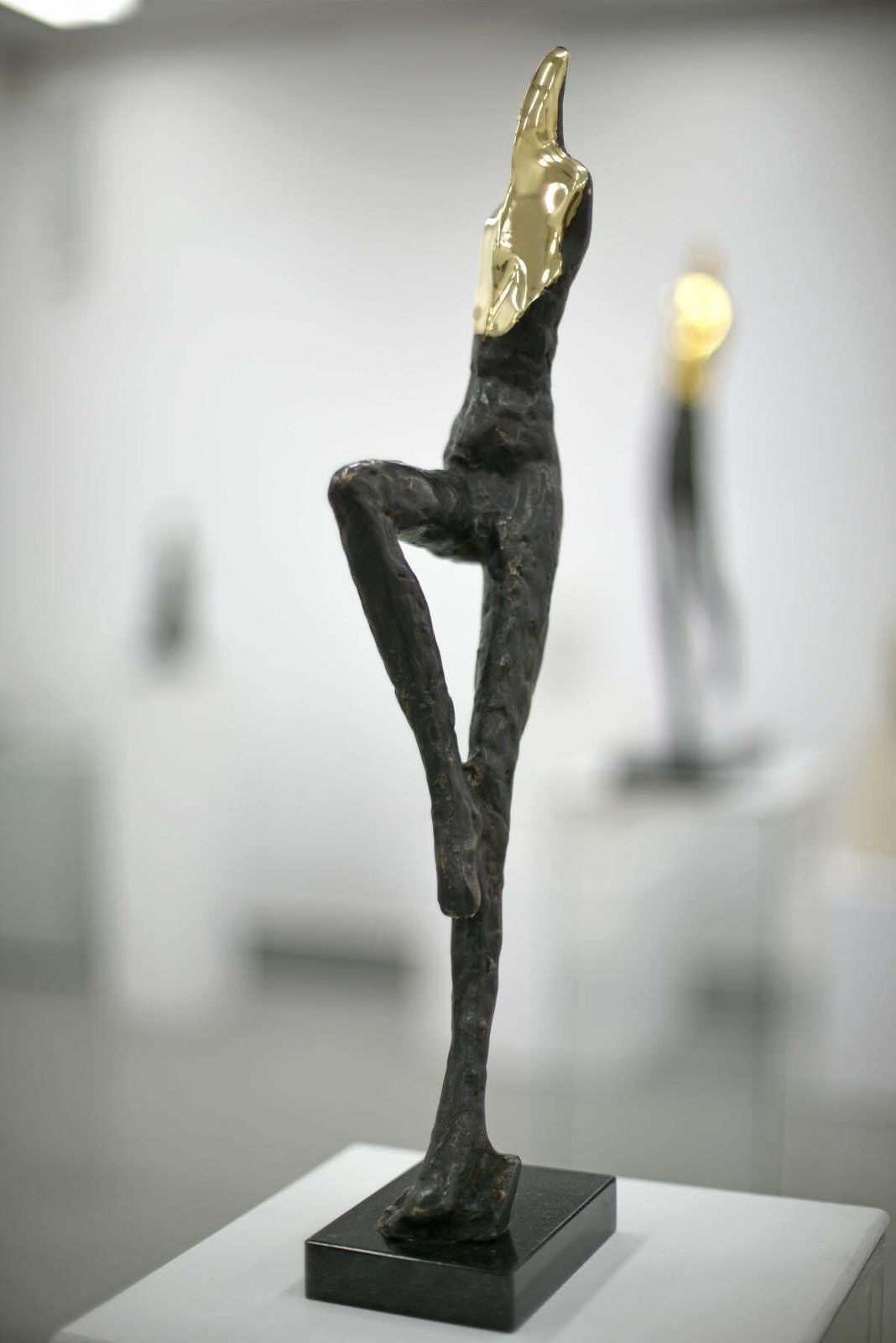 Michal Kubiaka Standing One, Contemporary Bronze Figurative Original Sculture 2017