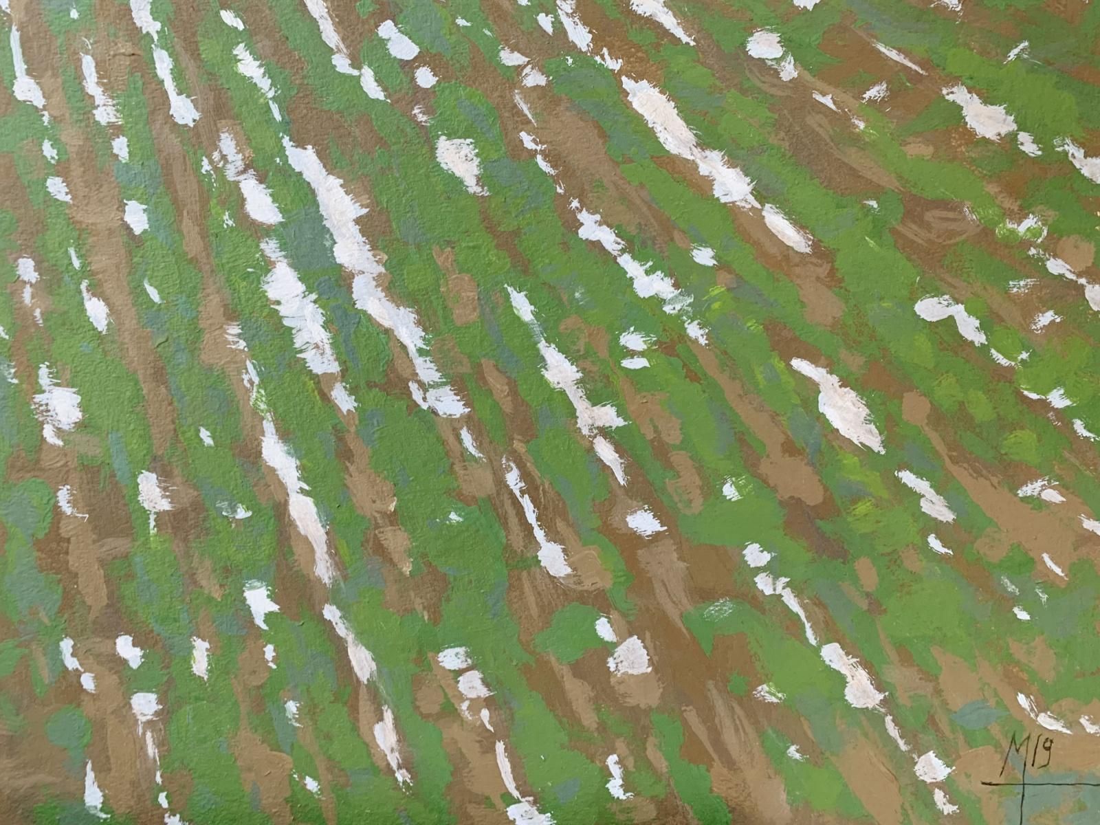 Mikołaj Maleszapigsties   Figurative Acrylic Painting, Landscape, Rural View, Nature2019 photo Art