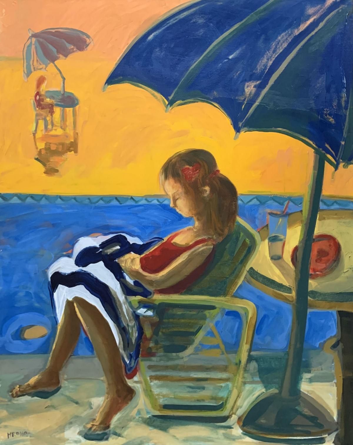 Monika Rossarelaxation   Xxi Century, Contemporary Oil Painting, Bright Vibrant Colors2019
