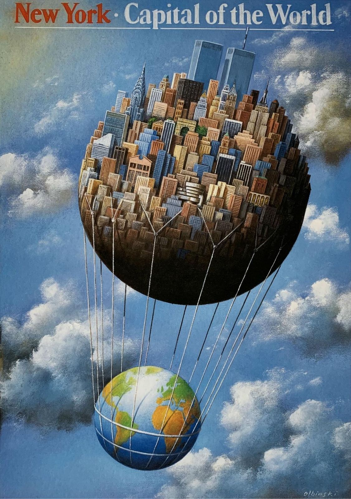 Rafał Olbińskinew York. Limited Edition Print, Surreal,  Established Polish Artist2024