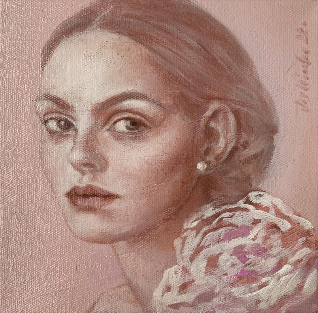 Katarzyna Szydlowskaa Portrait   Contemporary Figurative Oil Painting, Subtle Female, Polish Artist2002