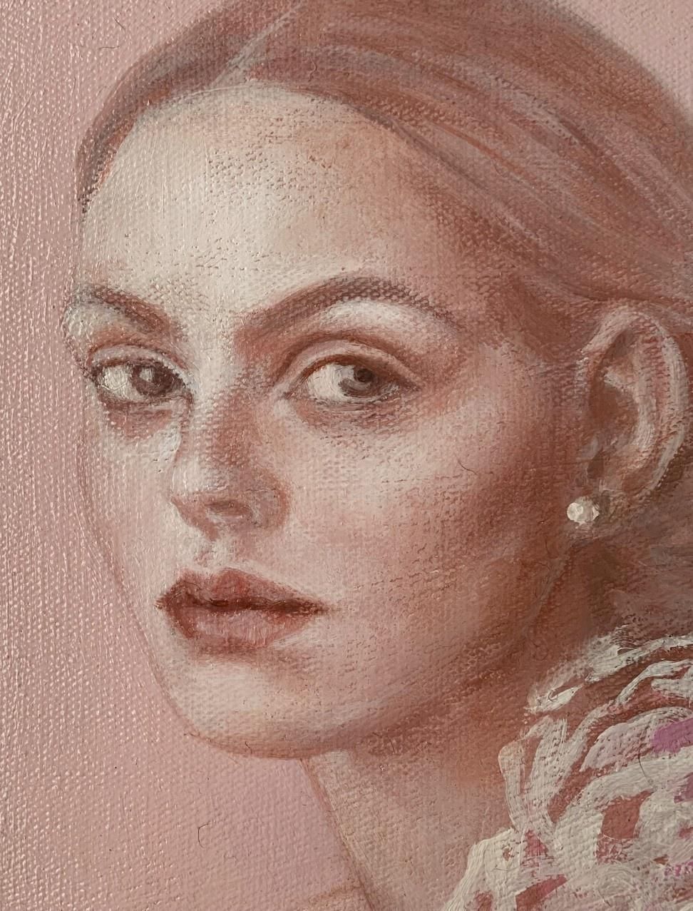 Katarzyna Szydlowskaa Portrait   Contemporary Figurative Oil Painting, Subtle Female, Polish Artist2002 photo for sale