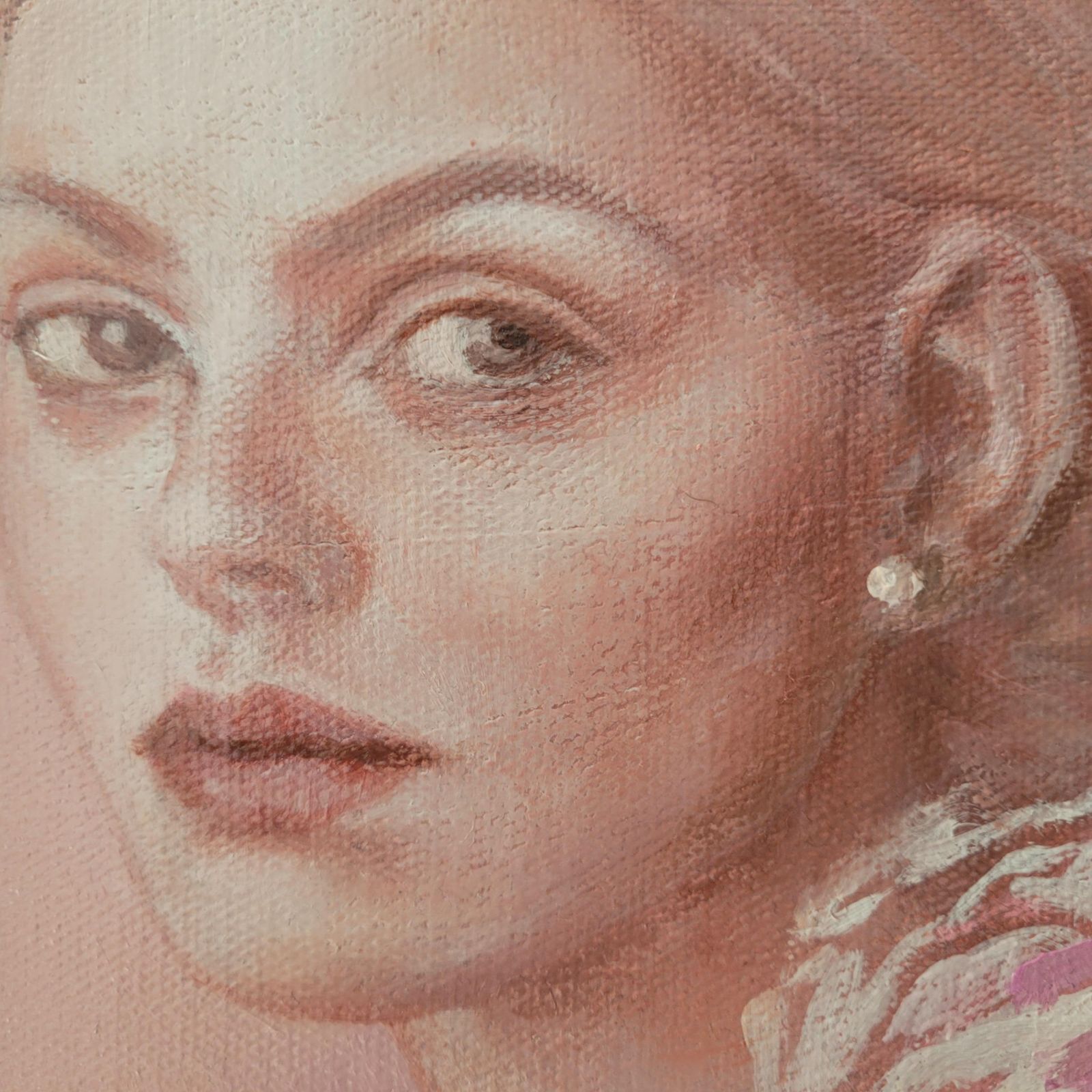 Katarzyna Szydlowskaa Portrait   Contemporary Figurative Oil Painting, Subtle Female, Polish Artist2002 photo vintage