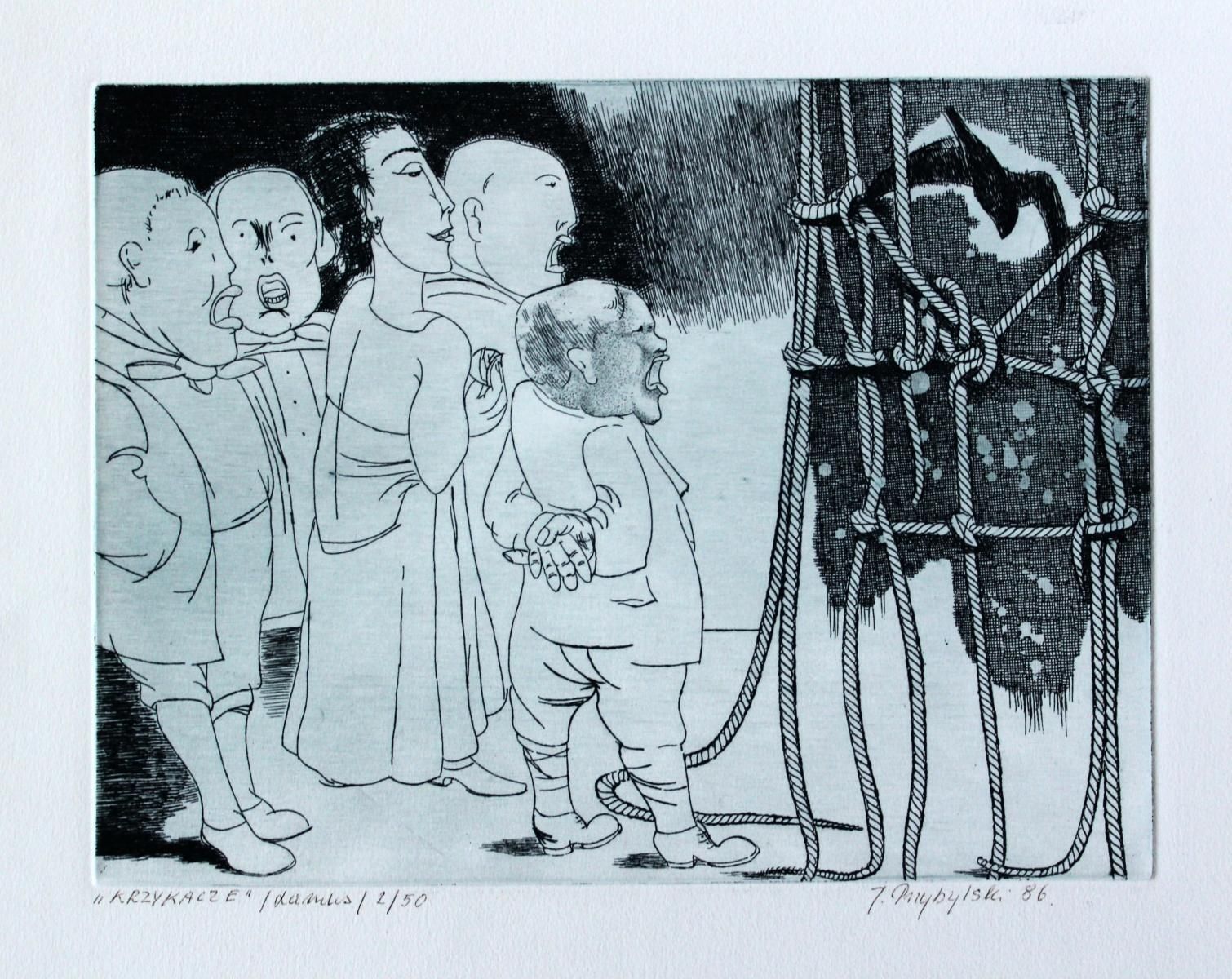 Janusz Przybylskiscreamers   XX Century, Black And White, Figurative Print1986 photo furniture