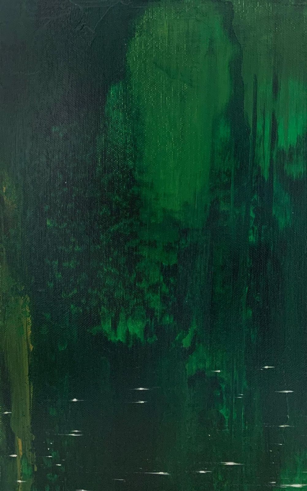 Tomek Mistaka Light. Acrylics Painting, Abstract, Monochromatic, Polish Artist2023 photo for sale
