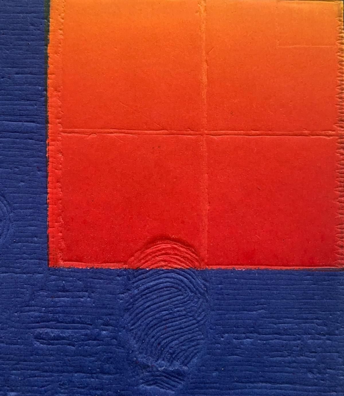 Ryszard Gieryszewskisigns 1. Linocut, Embossed Print, Op Art, Abstract Print, Colorful, Polish Art1992 photo 595.0
