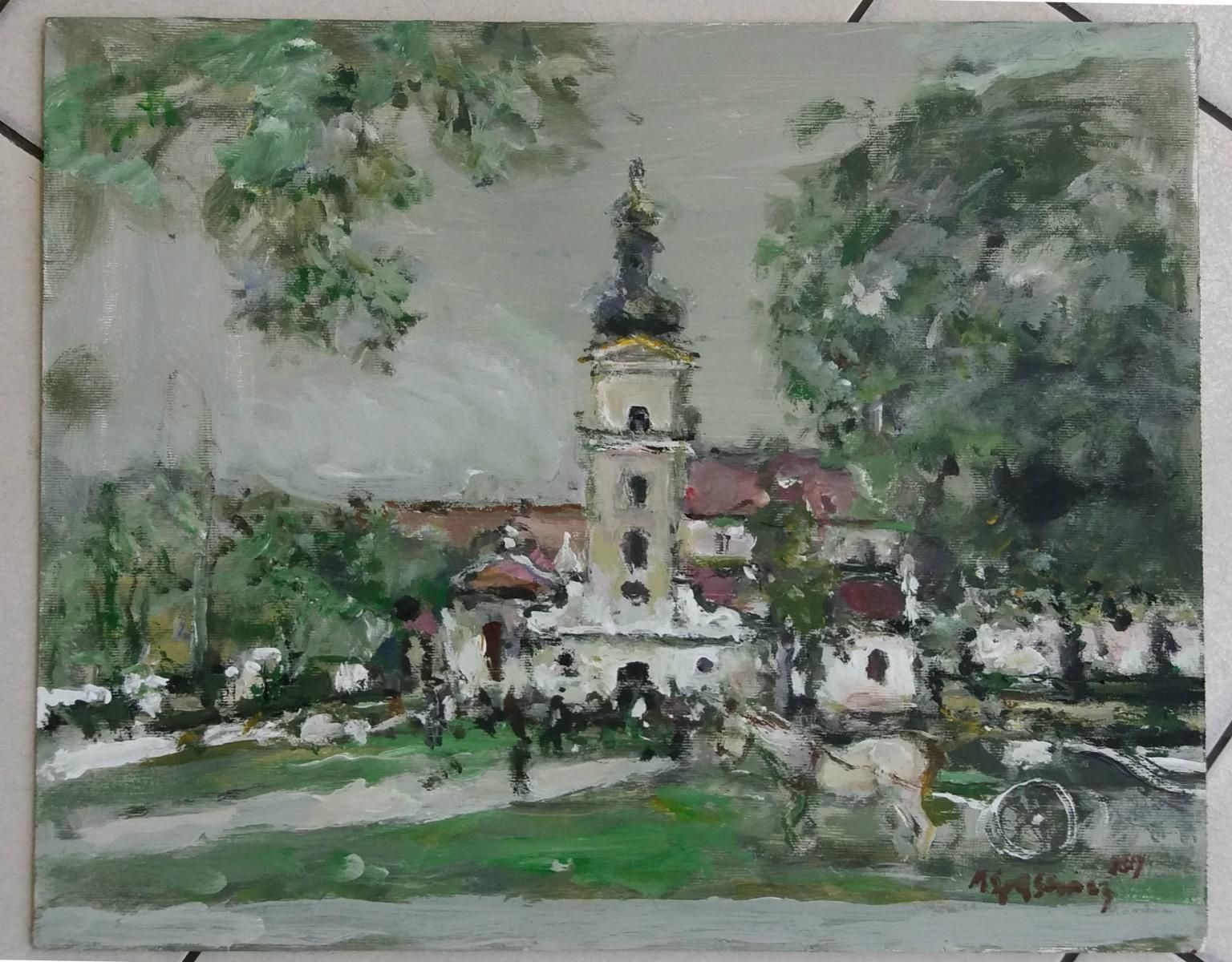 Magdalena Spasowiczzamość   Xxi Century, Gouache On Cardboard, Figurative, Landscape2017 photo furniture