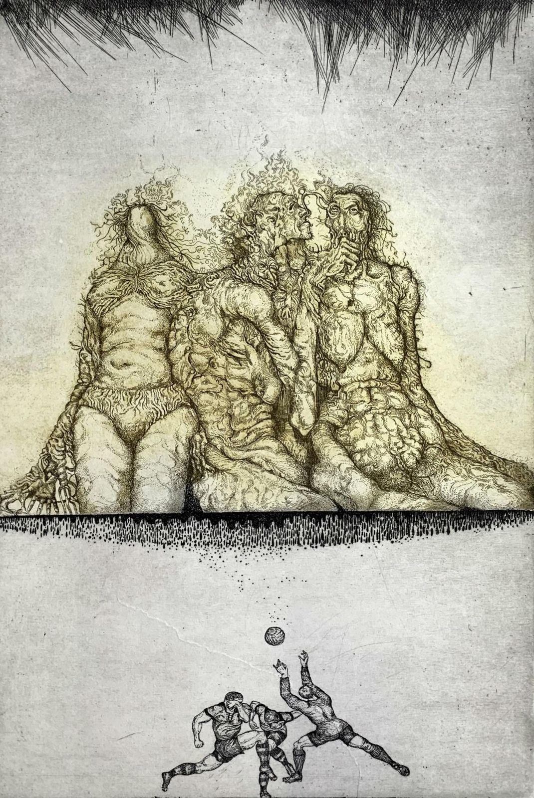 Leszek Rózgapermeation I   XX Century, Figurative Etching Print, Surrealism1968