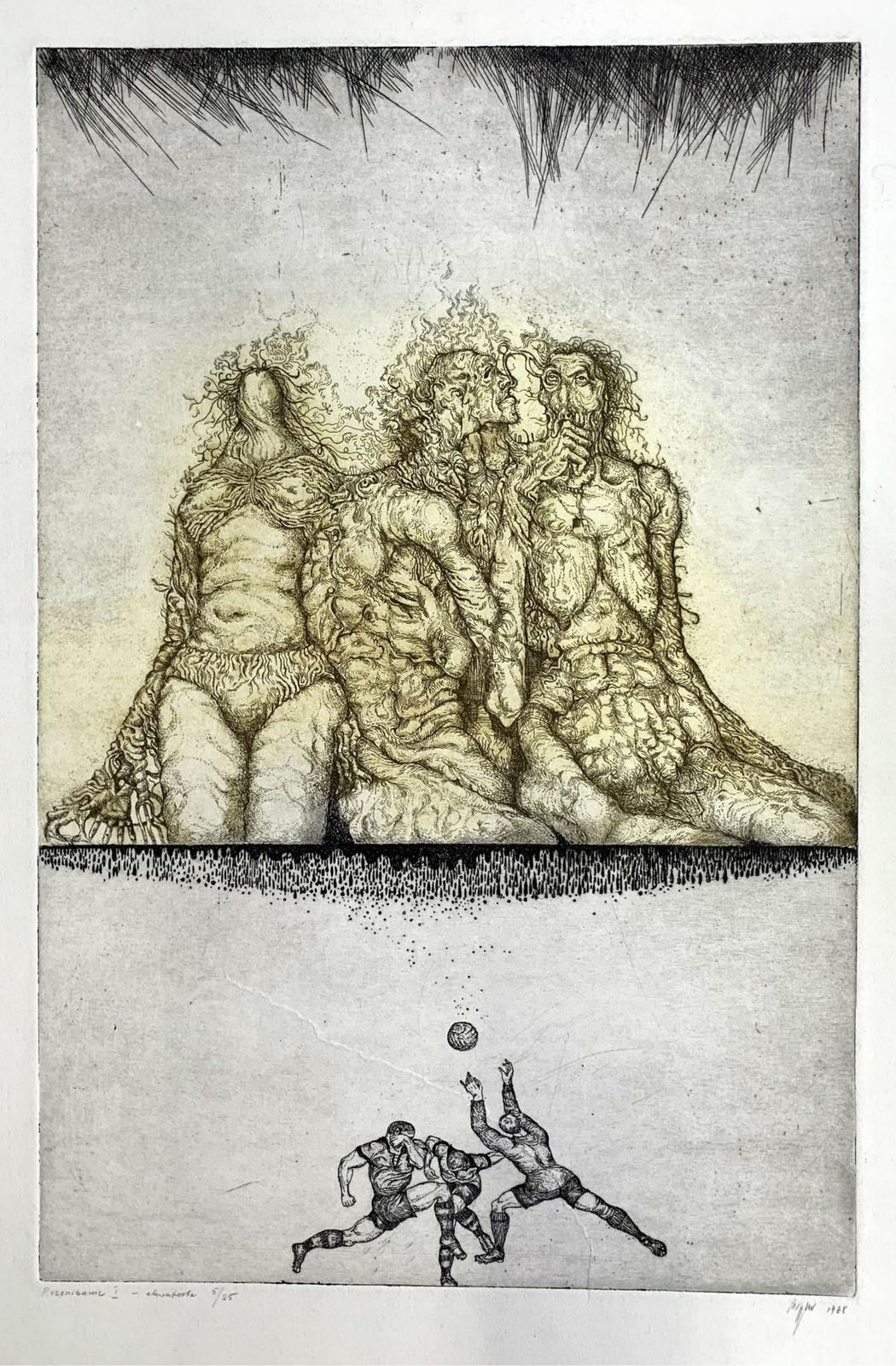Leszek Rózgapermeation I   XX Century, Figurative Etching Print, Surrealism1968 photo for sale