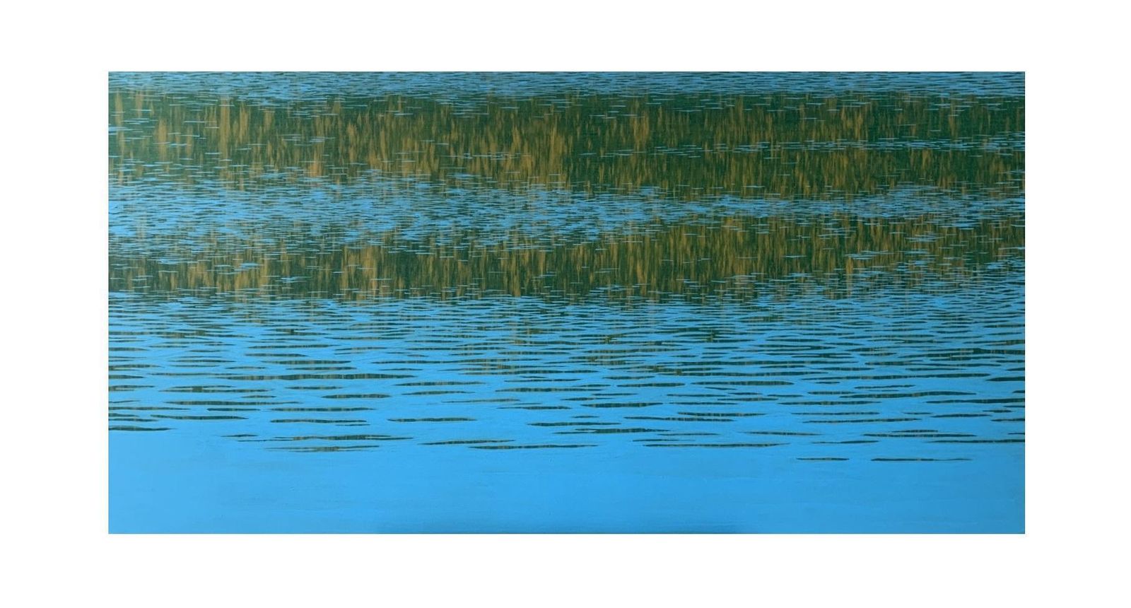 Tomek Mistaknoise. Acrylics Painting, Waterscape & Abstract, Green & Blue, Polish Artist2023