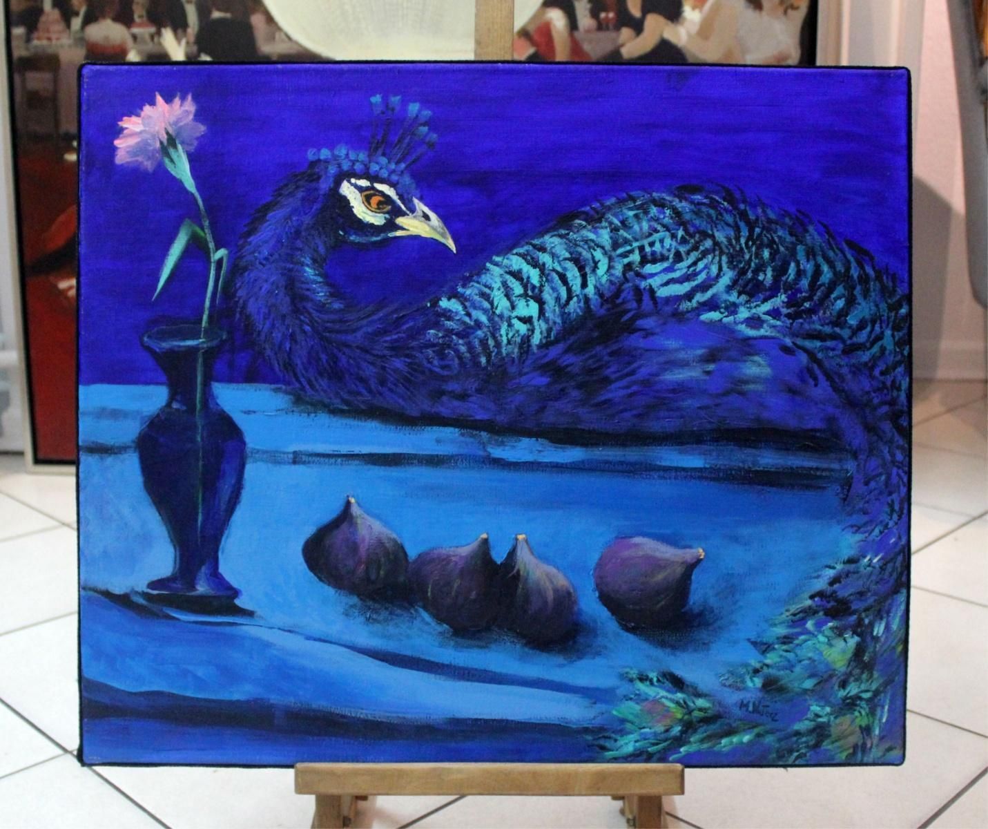 Magdalena Nałęczgardens Of Delight I Xxi Century Figurative Oil Painting Animals Bright Colours2017 photo furniture