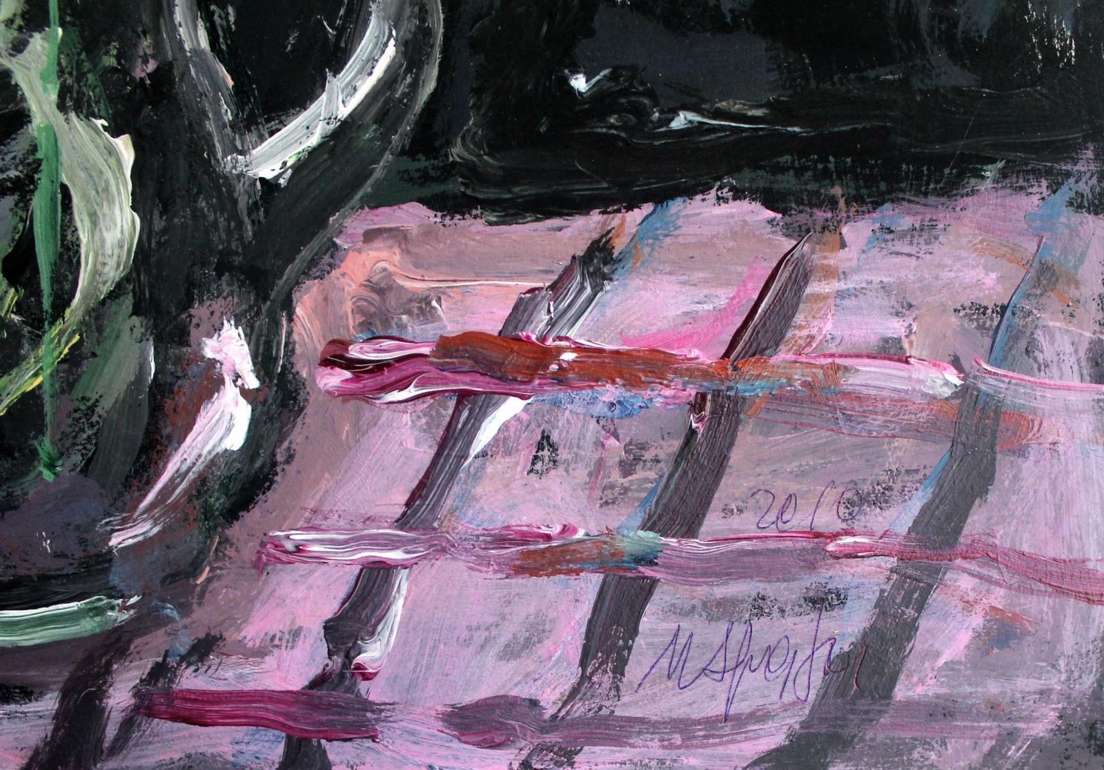Magdalena Spasowiczbouquet   Xxi Century, Oil Painting, Figurative, Grey Tones, Still Life2010 photo Art
