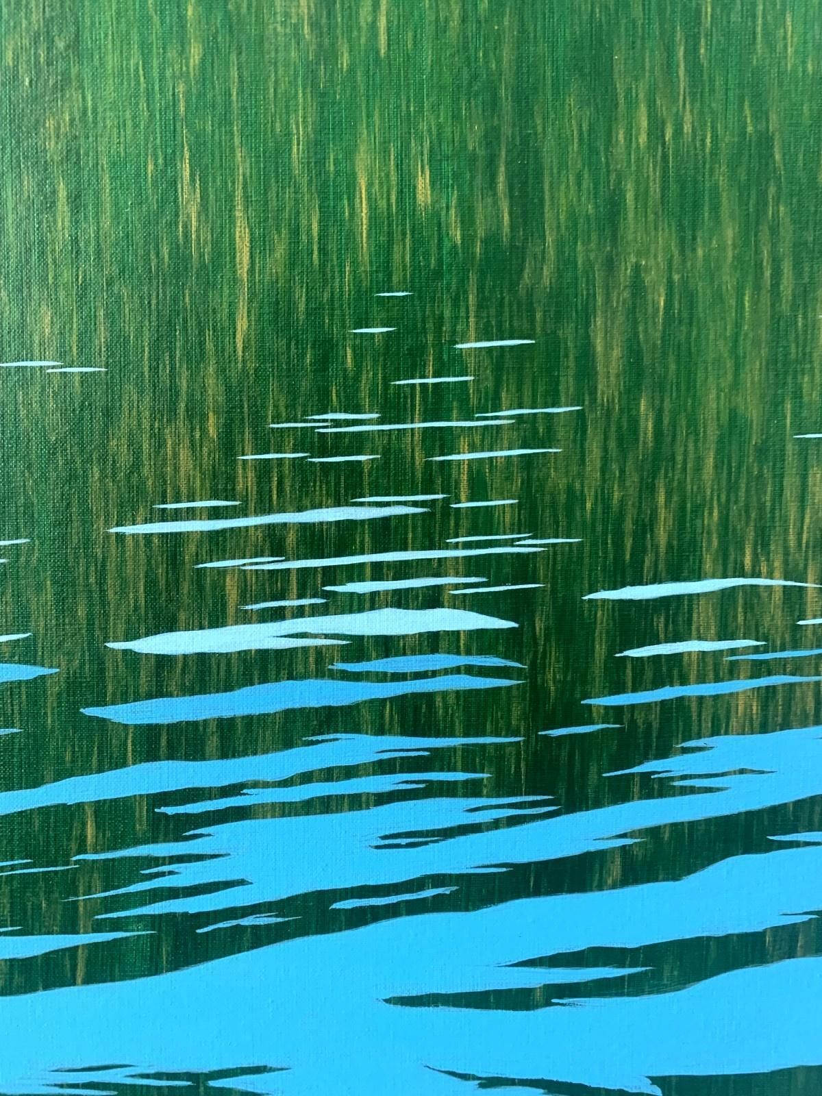 Tomek Mistaknoise Of Water. Acrylics Painting, Waterscape Abstract, Green Blue, Polish Artis2023 photo Art