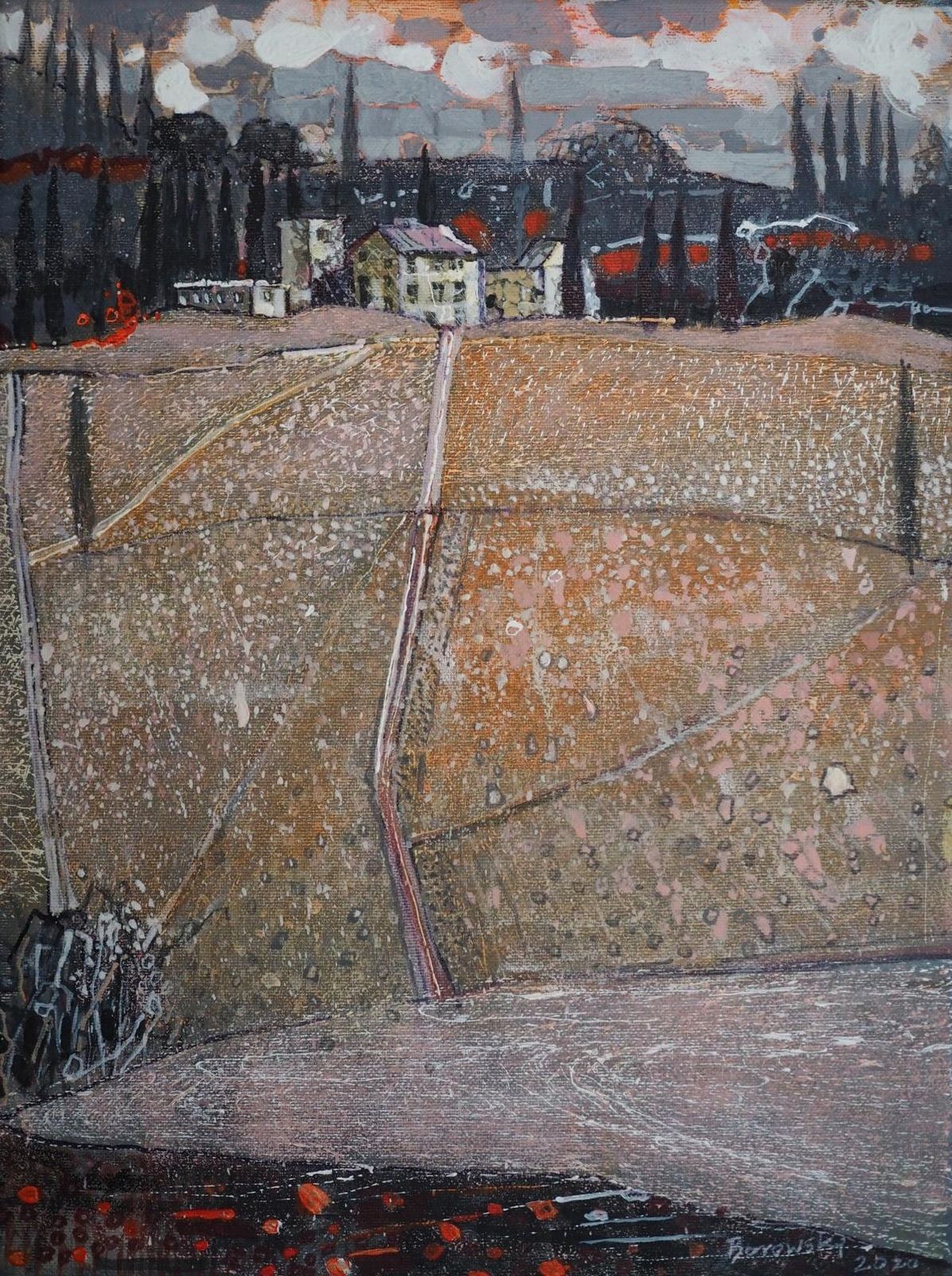 Andrzej Borowskicertaldo  Xxi Century, Contemporary Landscape Acrylic Painting2020