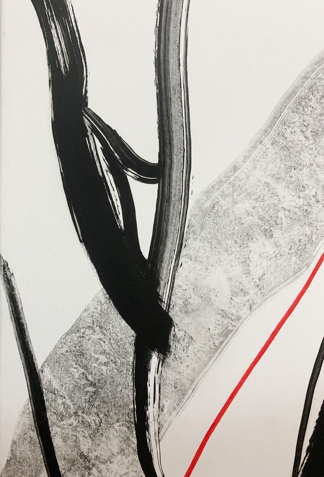 Luiza Kasprzykpermeation. 21th Century, Young Artist, Black And White Painting, Polish Art2022 photo buy