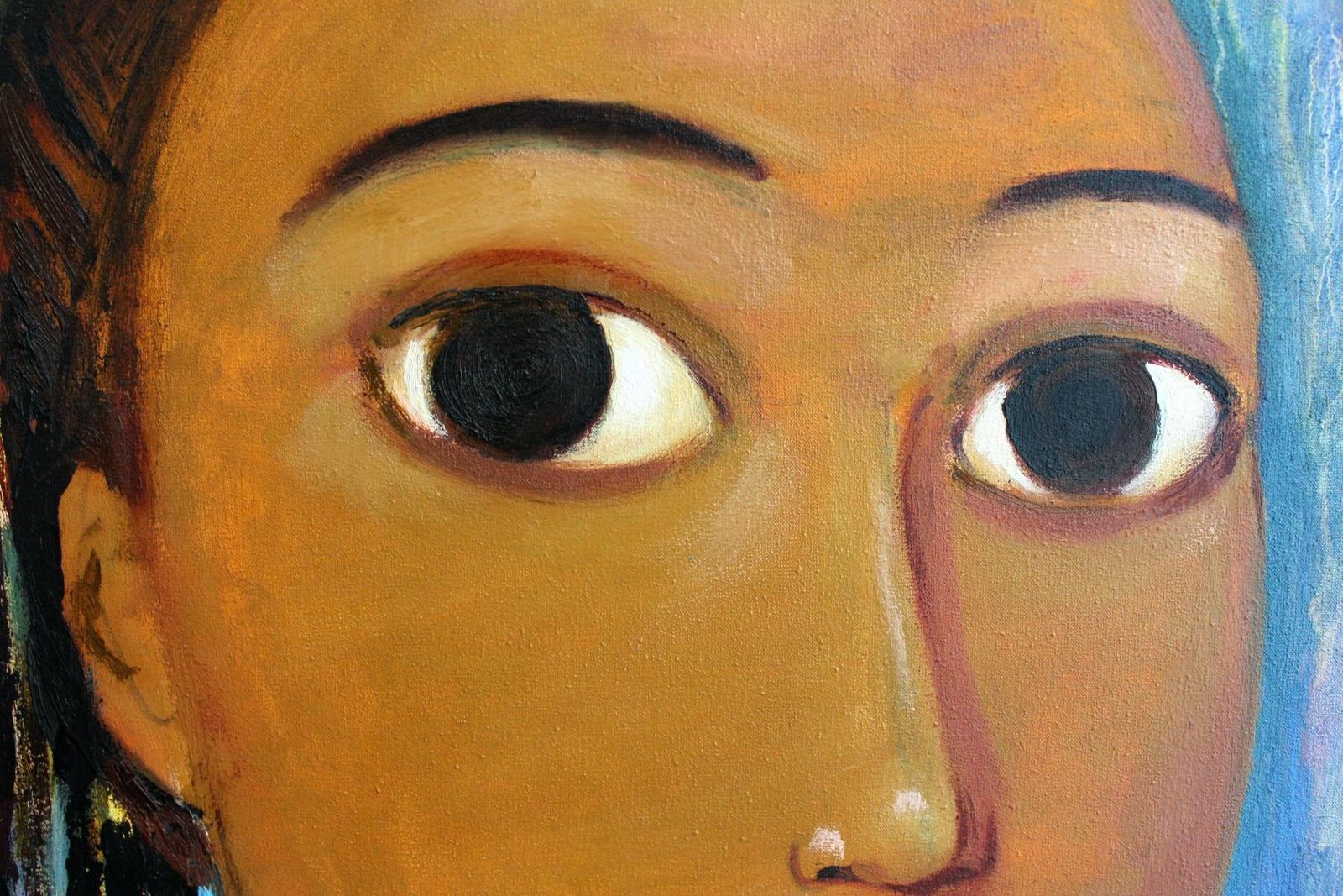 Marlena Nizioportrait   Xxi Century, Afro American  Oil Figurative Painting, Unknown photo Art