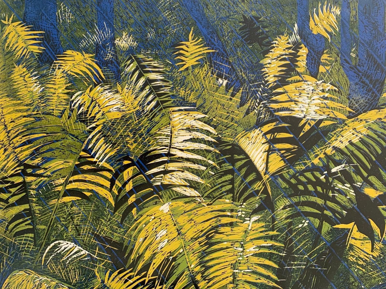 Marta Garbaczewskaforest 8   Contemporary Linocut, Flora, Nature, Polish Artist, Young Art2016 photo furniture