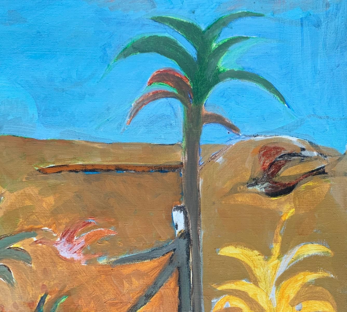 Iszchan Nazariansaint Francis Oil Figurative Painting, Landscape, Colorful, Vibrant, Portrait 1993 photo for sale