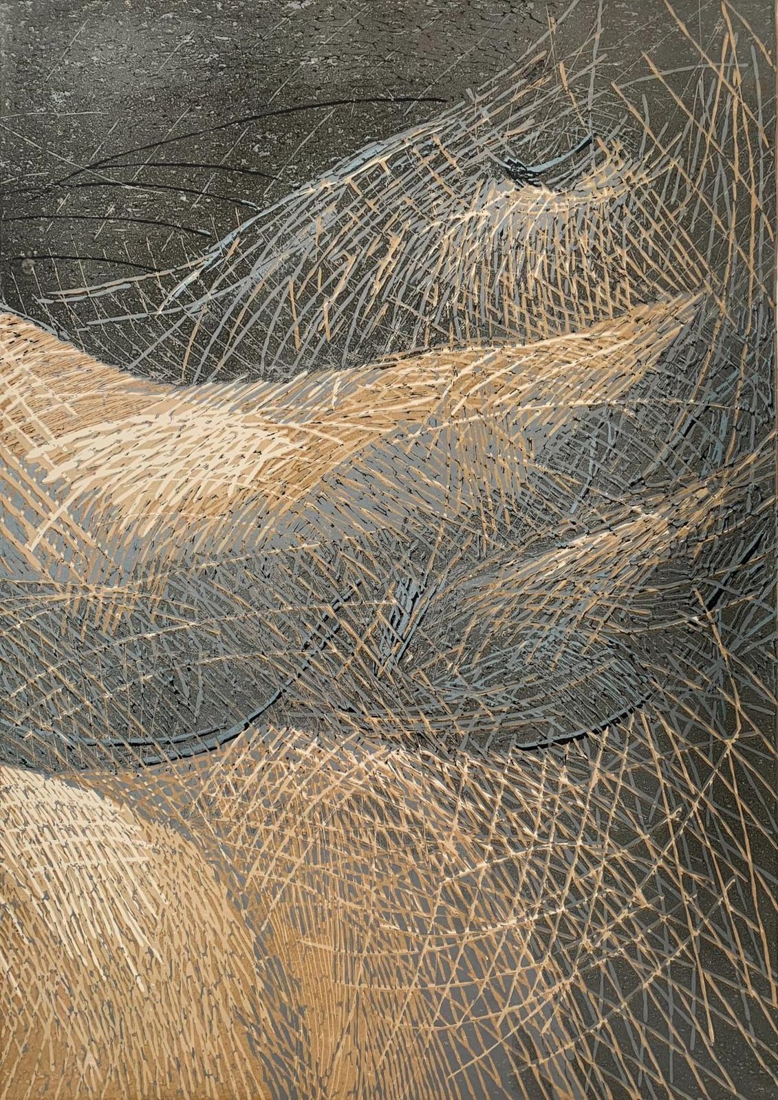 Marta Garbaczewskanude 12    Diptych, Contemporary Linocut, Polish Artist, Young Art2011 photo for sale