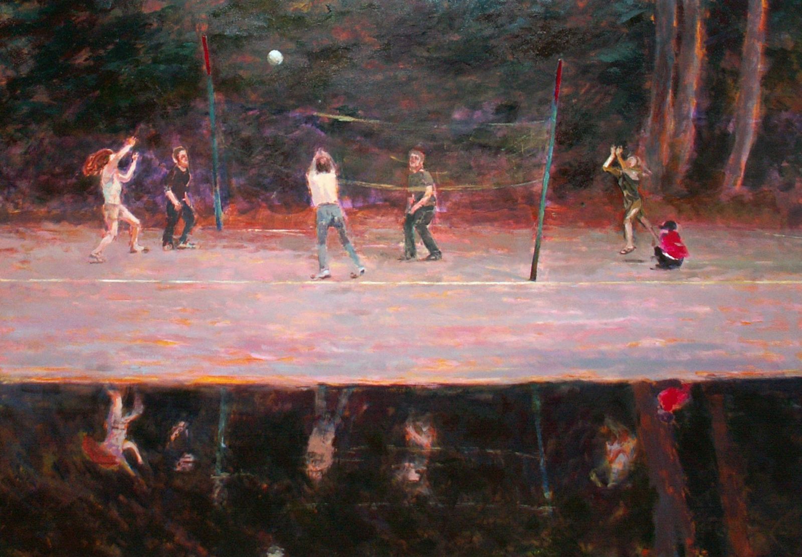 Dorota Zych Charaziakvolleyball   Xxi Century Contemporary Figurative Oil Painting, Sport, Landscape2010