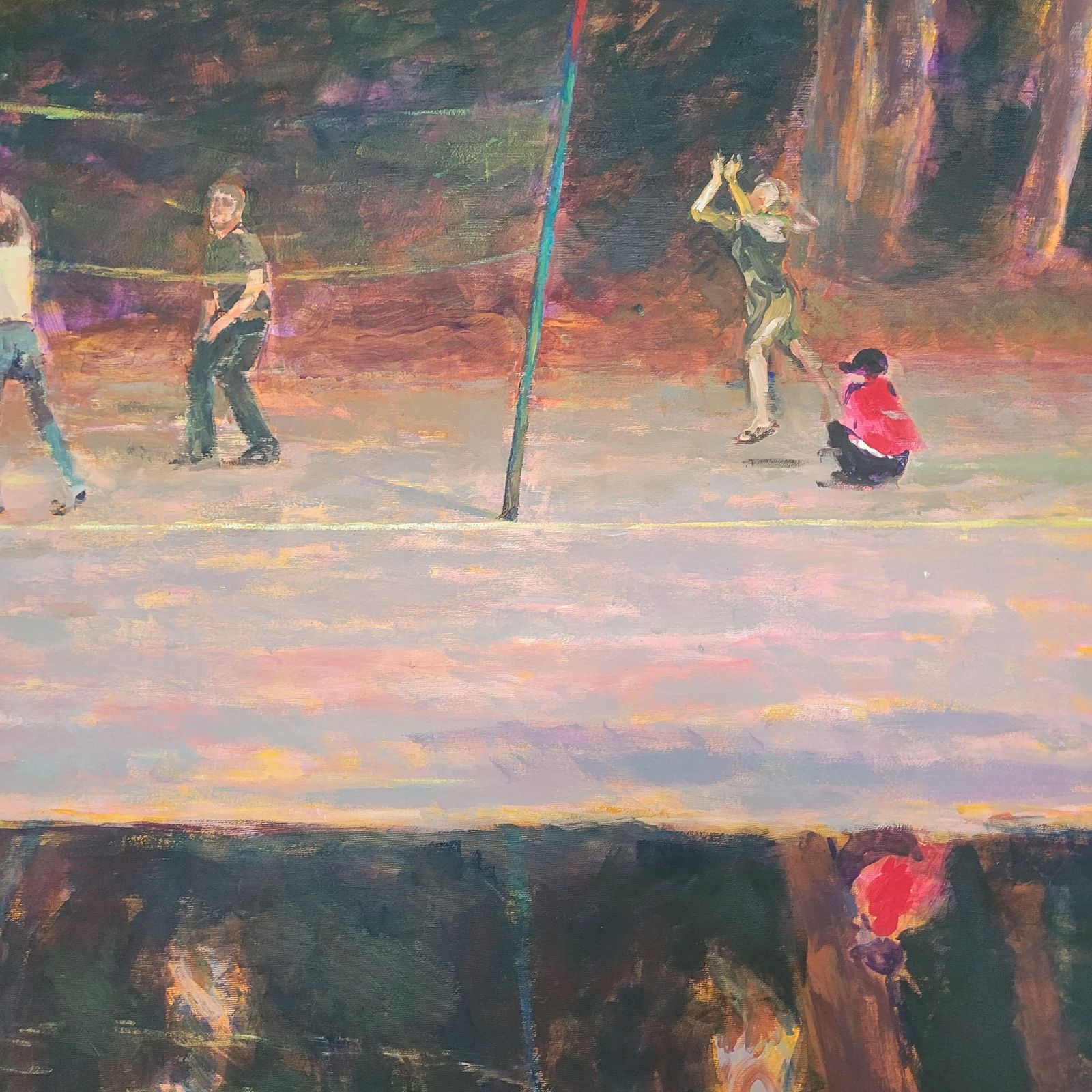 Dorota Zych Charaziakvolleyball   Xxi Century Contemporary Figurative Oil Painting, Sport, Landscape2010 photo vintage