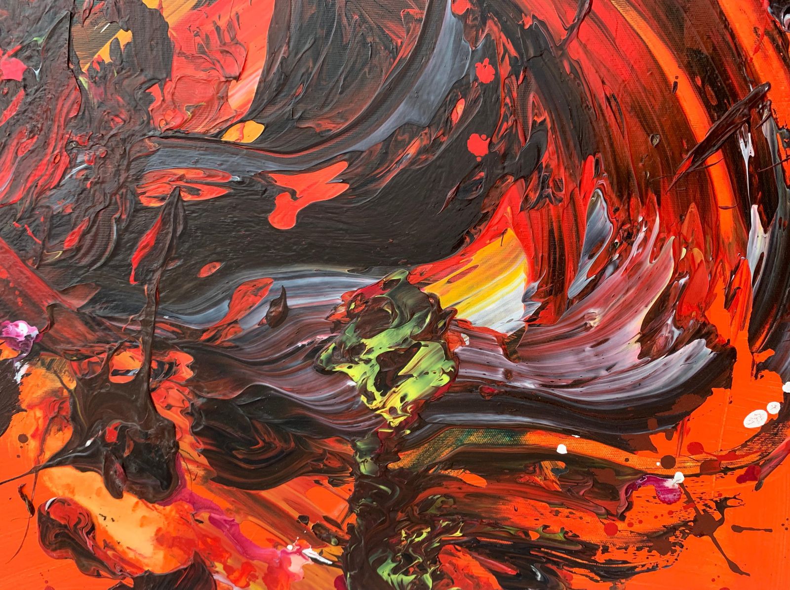 Franciszek Ledóchowskiapeiron 79. Acrylic Abstract Painting, Texture, Colorful, Polish Art2021 photo vinterior