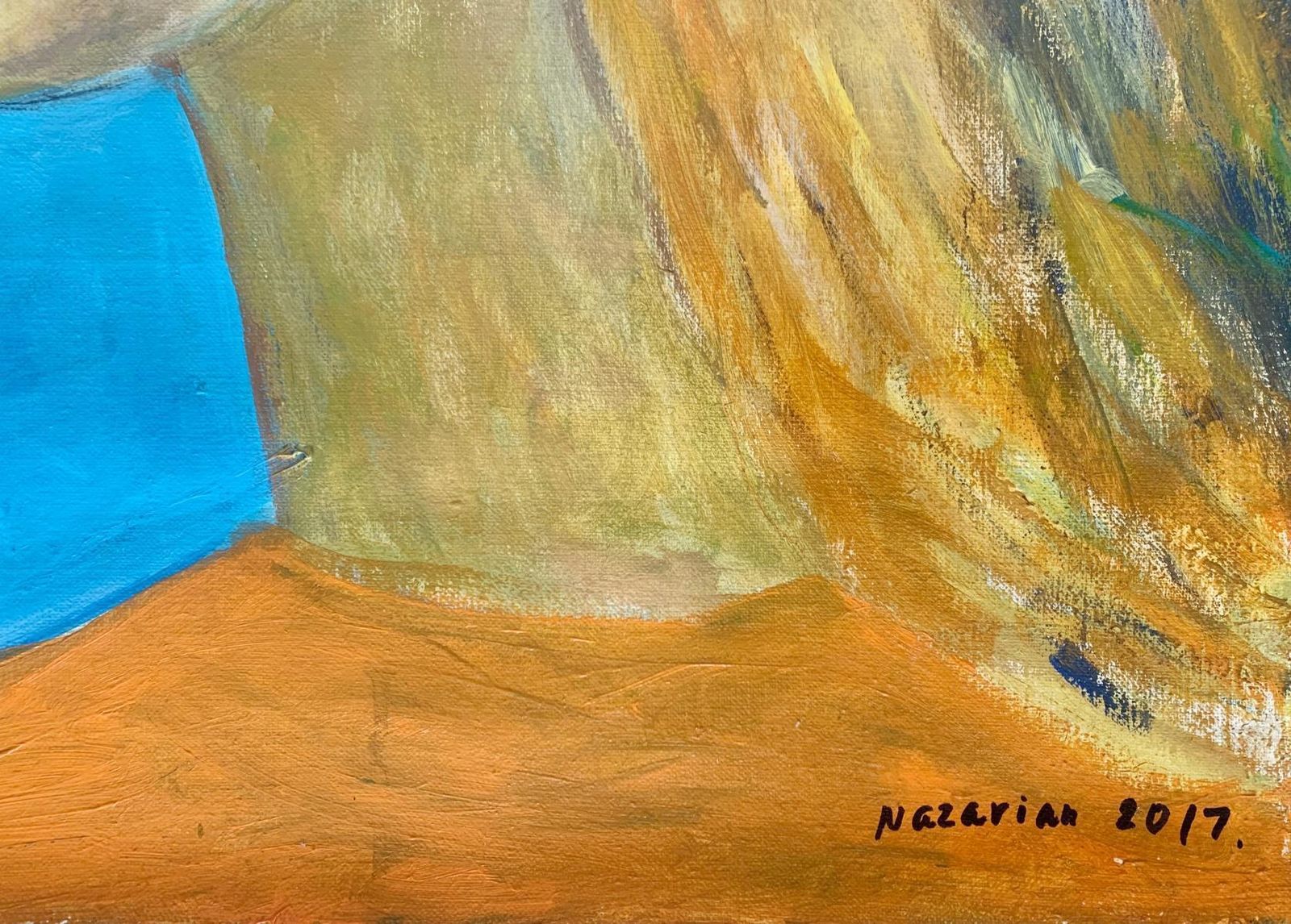Iszchan Nazarianan Angel. Oil Figurative Painting, Landscape, Colorful, Vibrant, Portrait 2017 photo Art