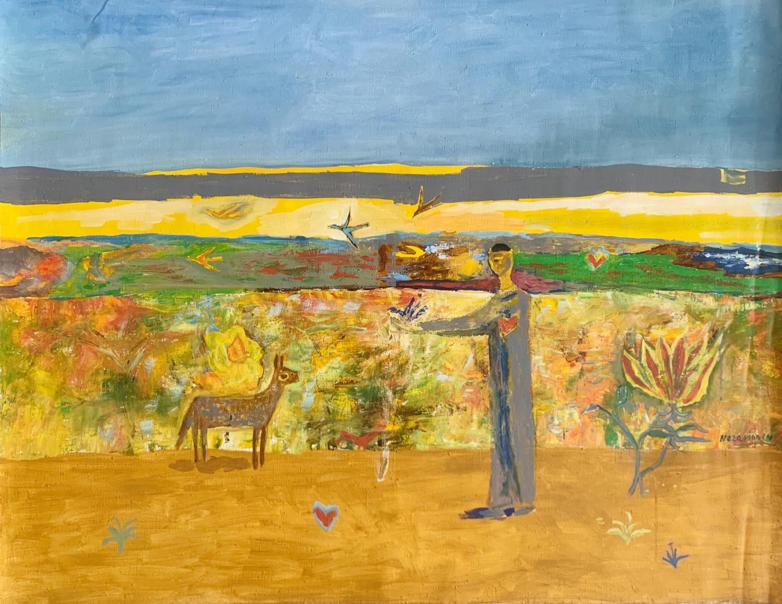 Iszchan Nazariansaint Francis. Oil Figurative Painting, Landscape, Colorful, Vibrant, Portrait 2014