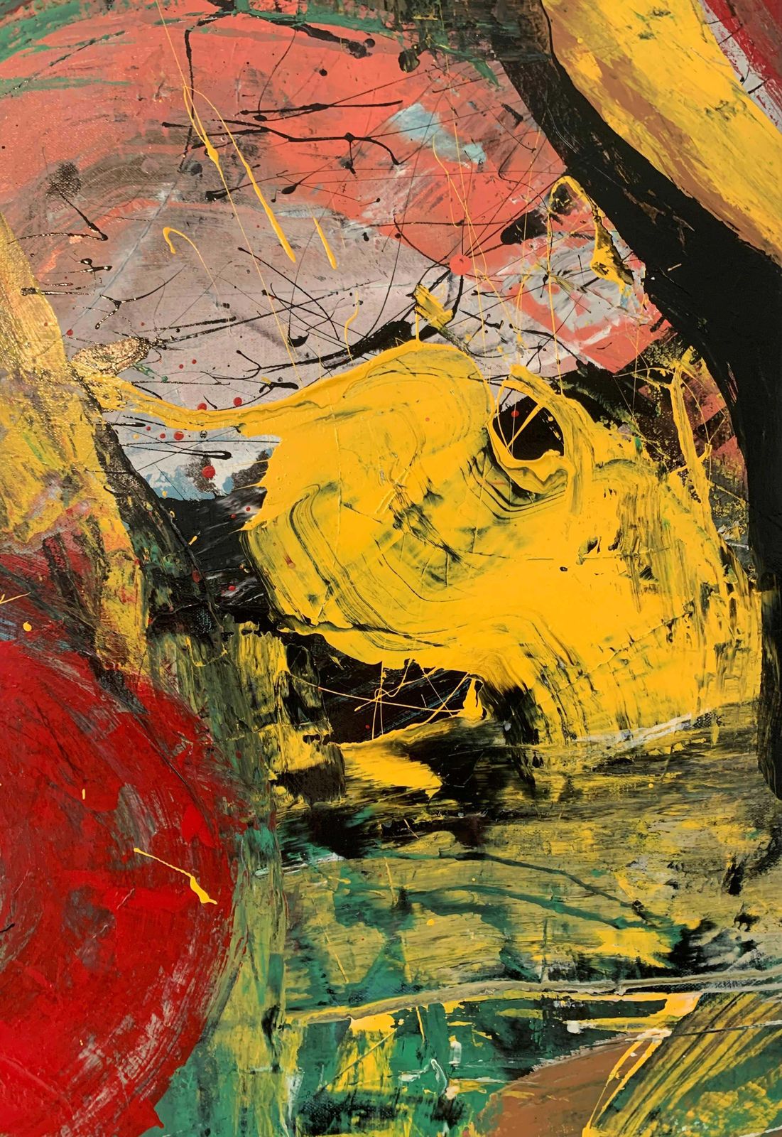 Monika Rossaabstraction. Contemporary Abstract Oil Painting, Colorful, Dynamic, Polish Art2023 photo 1361.0