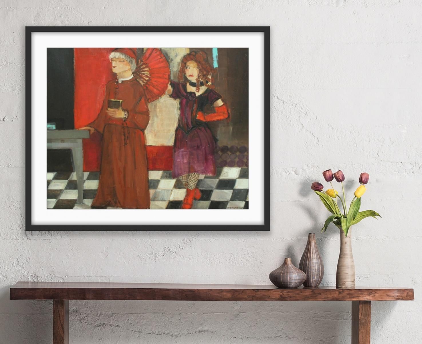 Malgorzata Rozmarynowskathe Struggle Between Good And Evil   Xxi Century, Figurative Oil Painting2012 photo Art