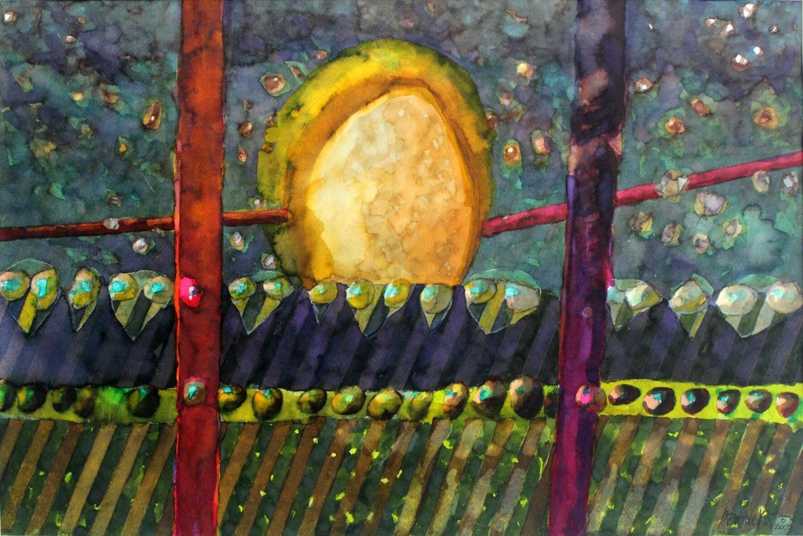Tadeusz Czarneckiabstraction   Xxi Century, Contemporary Abstract Watercolor Painting, Colorful2007