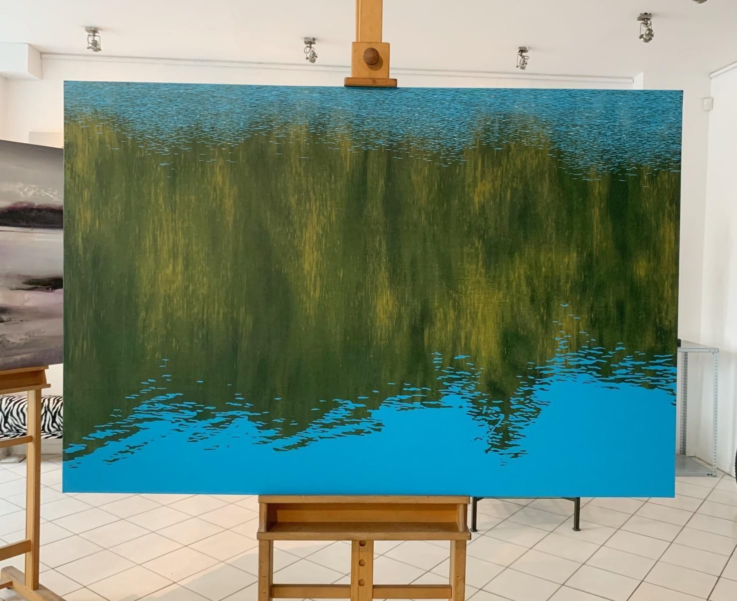 Tomek Mistaknoise. Acrylics Painting, Waterscape & Abstract, Green & Blue, Polish Artist2024 photo 1531.0
