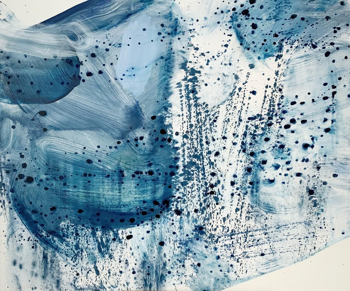 Piotr Butkiewicza Journey   Gestural Abstraction, Blue, White, Modern Art2021