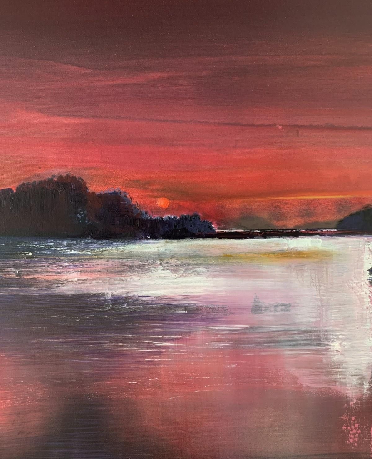 Barbara Huberta Landscape   Contemporary Oil Painting, Polish Artist2023 photo furniture