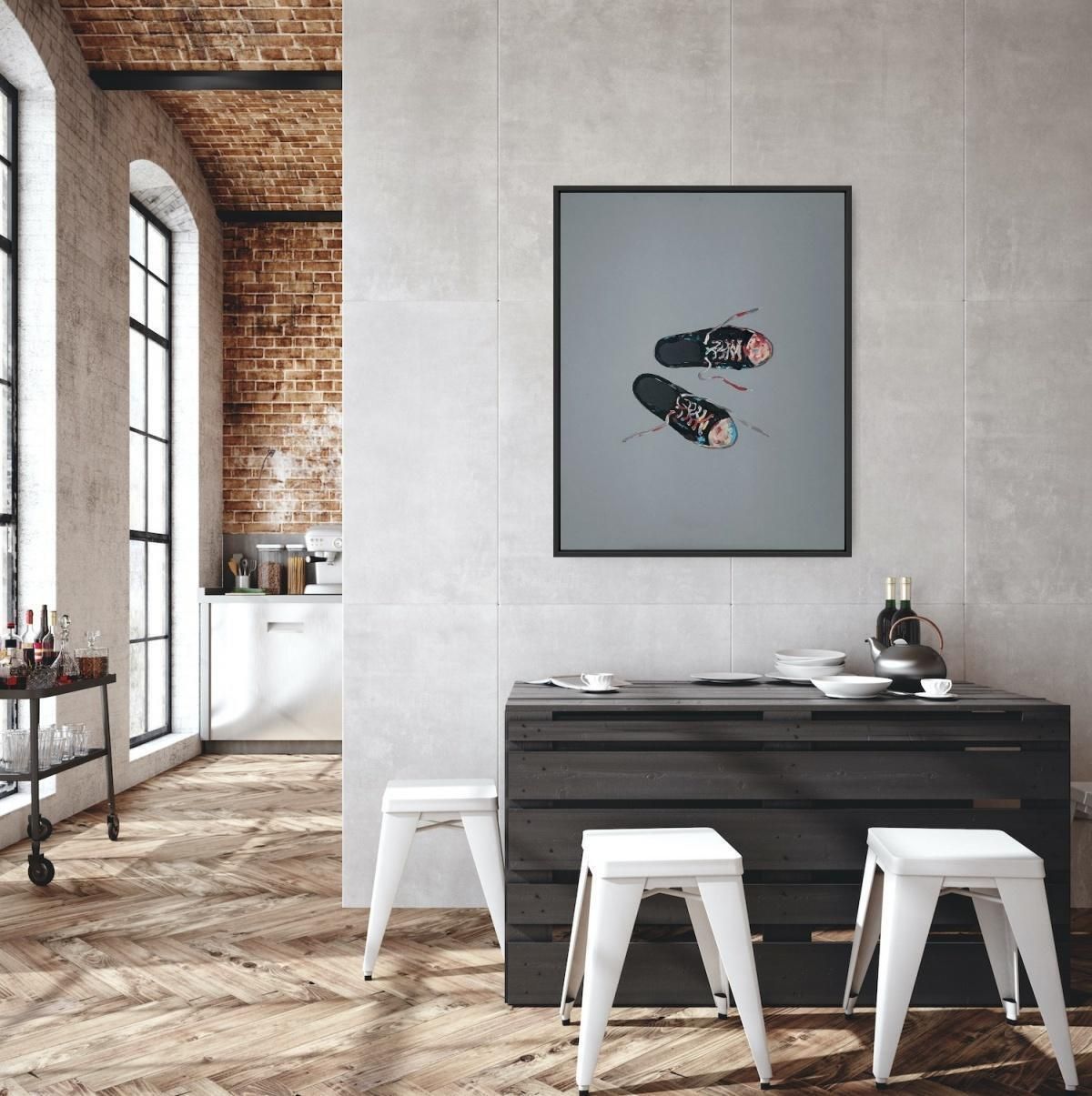 photo furniture Tomasz Kozlowskitrainers   Contemporary Figurative Oil Painting, Minimalistic, Fashion2012